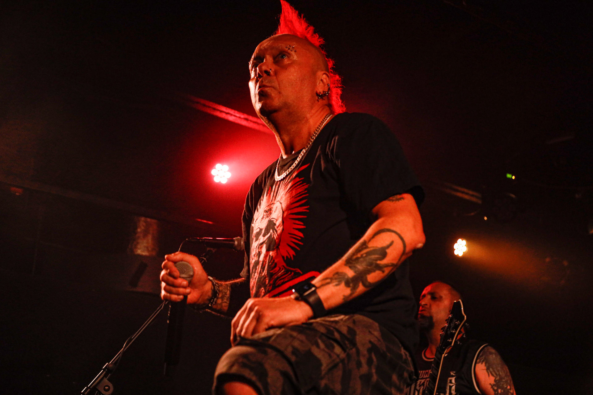 25.08.2022 The Exploited - legenda drugiej fali punk rocka na koncercie w warszawskiej Proximie.Weterani punk rock, hardcore punk, crossover thrash z Edynburga w składzie:Wattie Buchan – wokal, Irish Rob – bas,Willie Buchan – perkusja,Robbie Steedo Davidson - gitara,Produkcja: Noise Annoys Booking Agency and Records, Boredom Booking. fot. Andrzej Wasilkiewicz/Reporter