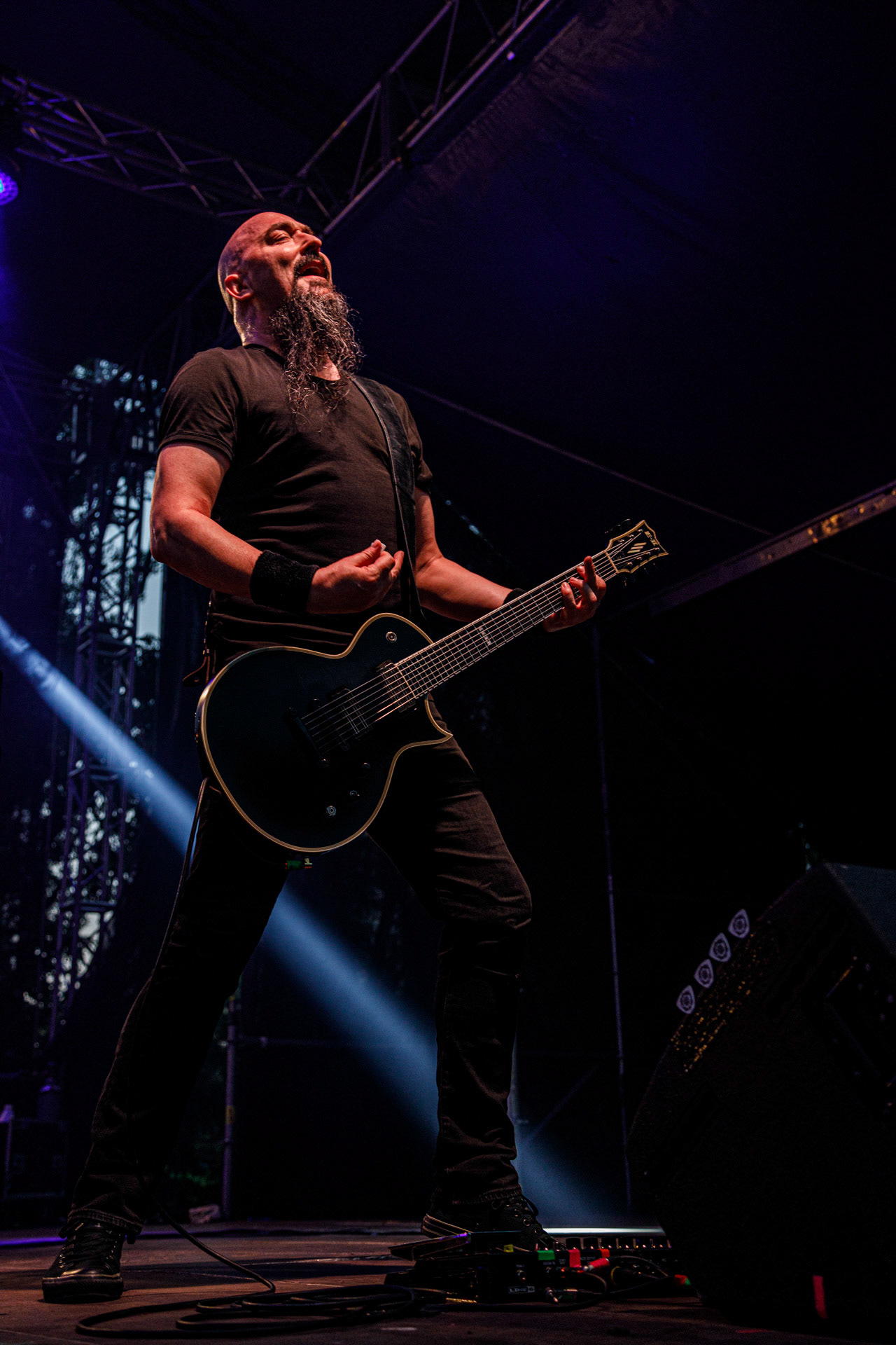 22.07.2022 Paradise Lost - warszawski koncert na letniej scenie klubu Progresja.Knock Out Production, Nuclear Blast, n/z Nick Holmes – wokal,n/z Gregor Mackintosh – gitara prowadząca,n/z Aaron Aedy – gitara rytmiczna,n/z Steve Edmondson – gitara basowa,n/z Waltteri Vayrynen – perkusja,Produkcja Knock Out Productions,Fot. Andrzej Wasilkiewicz/Reporter