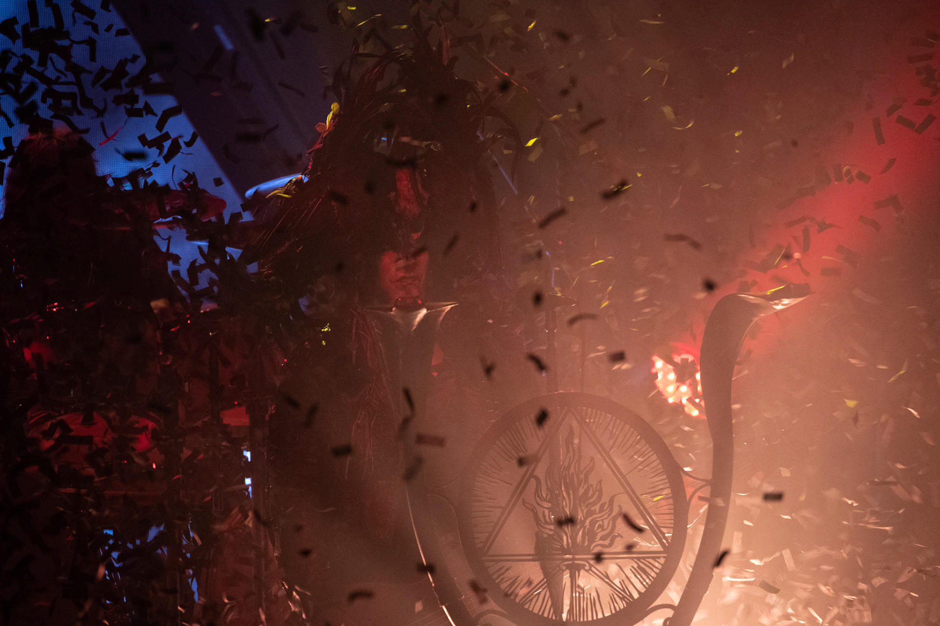 14.12.2018r. Behemoth koncert Merry Christless - Warszawa Progresja, Adam "Nergal" Darski – gitara, wokal prowadzący, 
Zbigniew "Inferno" Promiński – perkusja,
Tomasz "Orion" Wróblewski – gitara basowa, Patryk "Seth" Sztyber – gitara,  fot. Andrzej Wasilkiewicz/Reporter