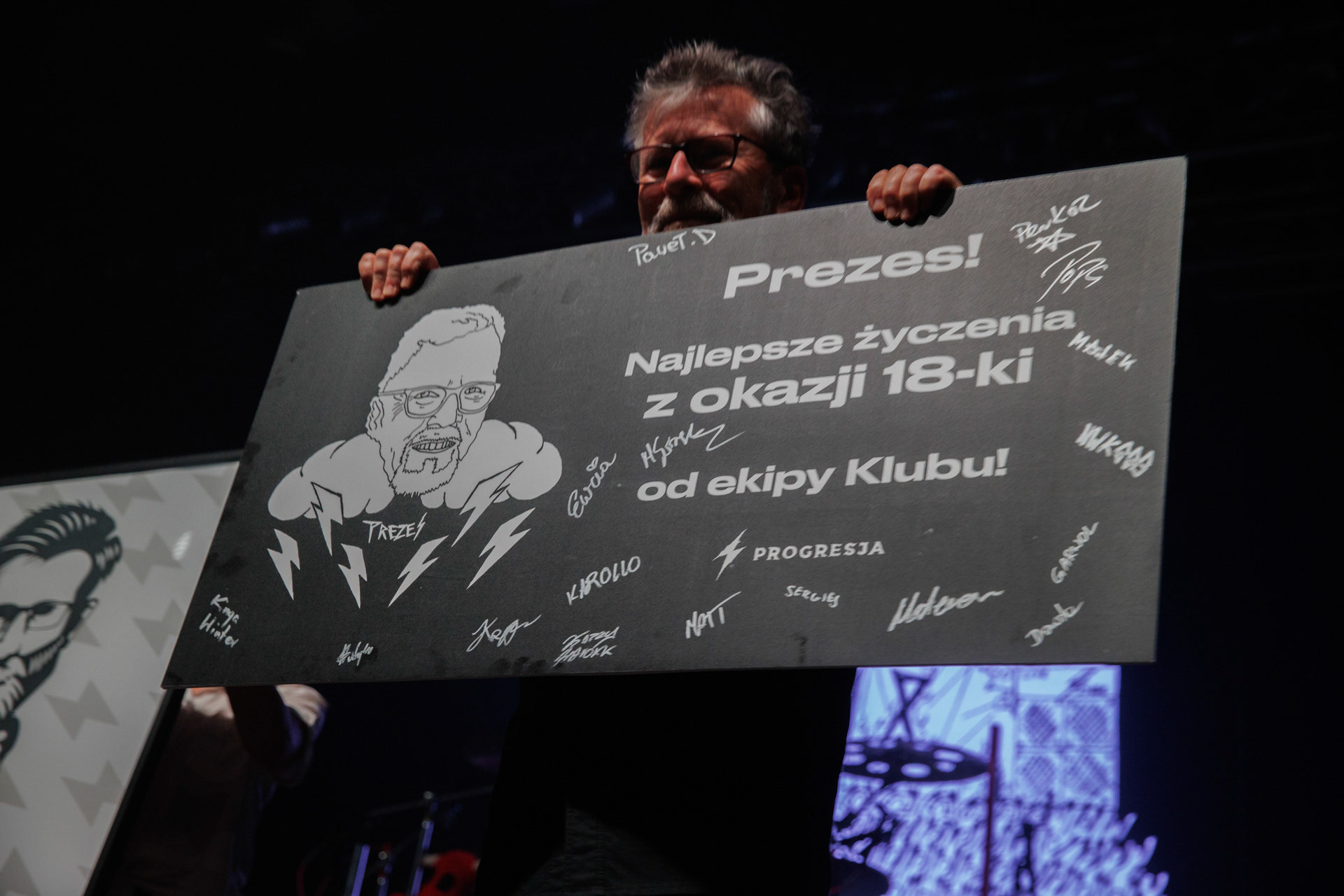 18.12.2021 Antysylwester Antyradia, 18 lat klubu Progresja,n/z Marek „Prezes” Laskowski, fot. Andrzej Wasilkiewicz/Reporter