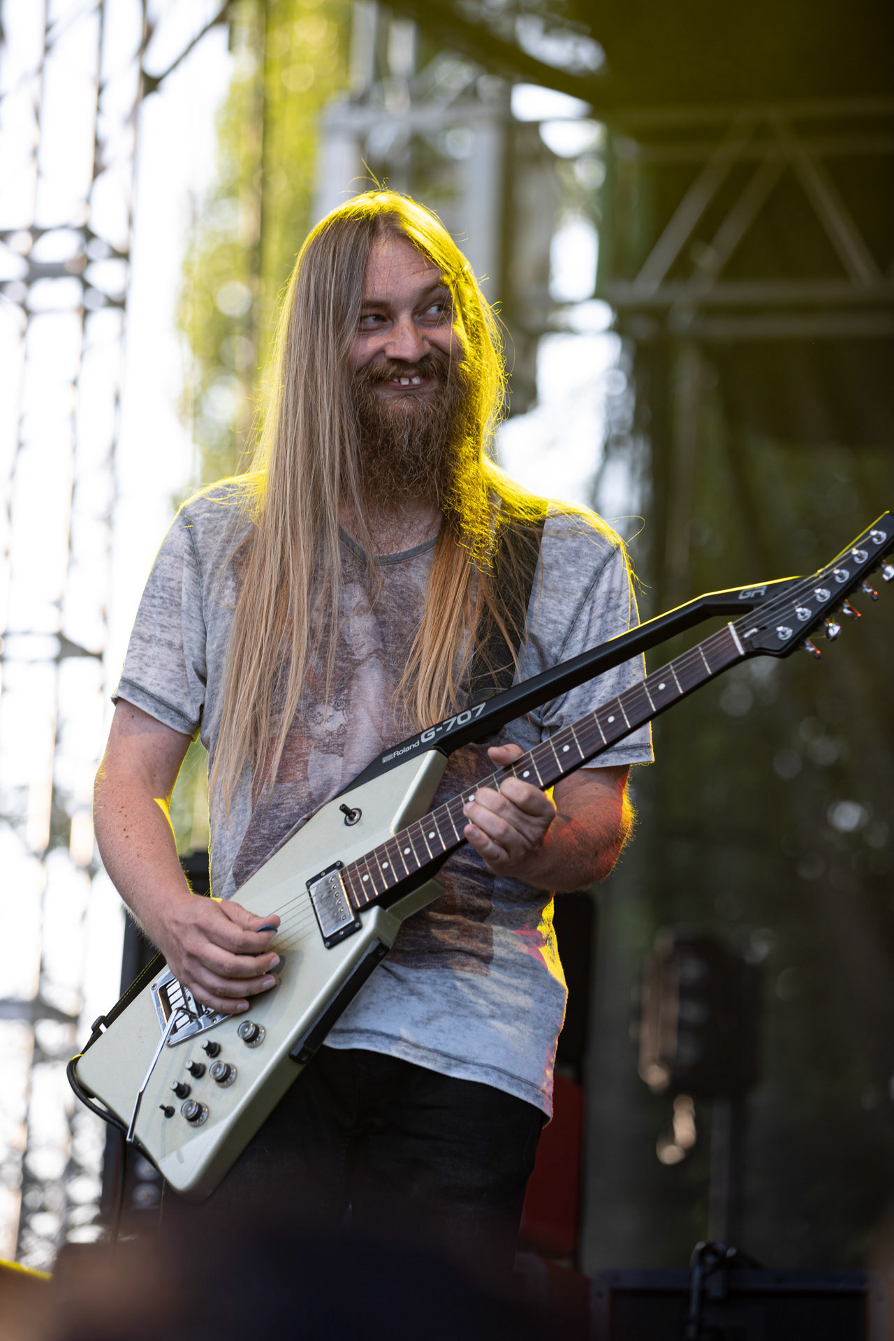 21.08.2021 koncert Collage w Warszawie,Letnia scena Progresji, Gramy do Woli.n/z Michal Kirmuc – gitara,Fot. Andrzej Wasilkiewicz/Reporter