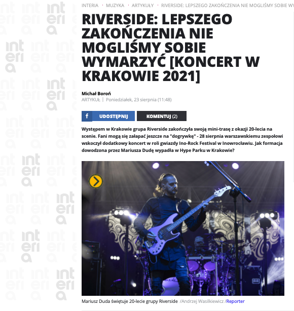 Riverside - koncert XX lecie Progresja