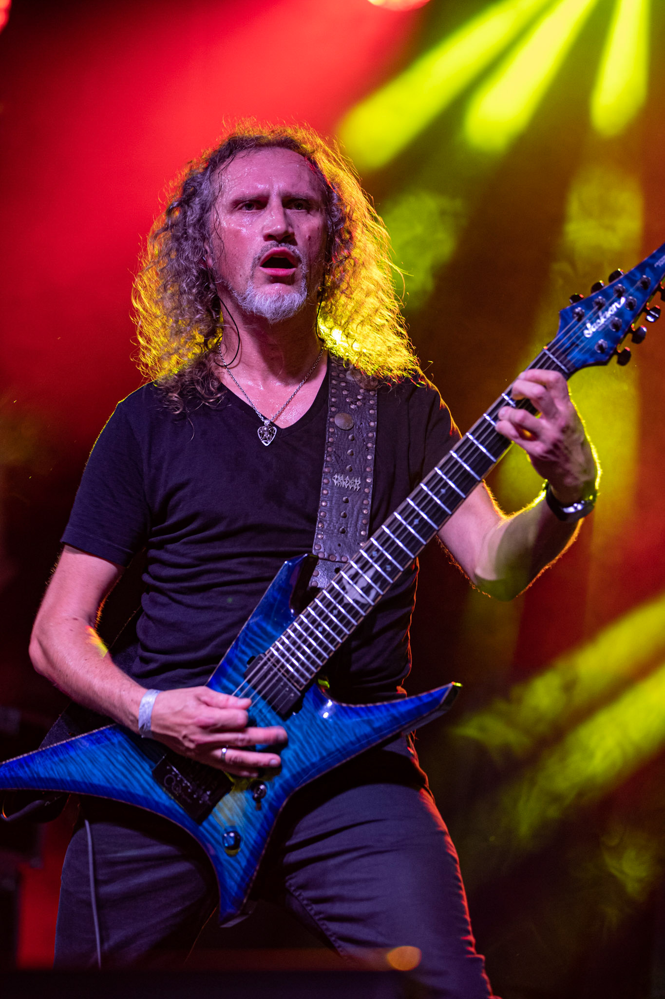 12.09.2021 - KAT i Roman Kostrzewski - koncert "Do zobaczenia w piekle" Wroclaw, Centrum Koncertowe A2.  Marek „Spider” Pająk (Vader),fot. Andrzej kaziq Wasilkiewicz