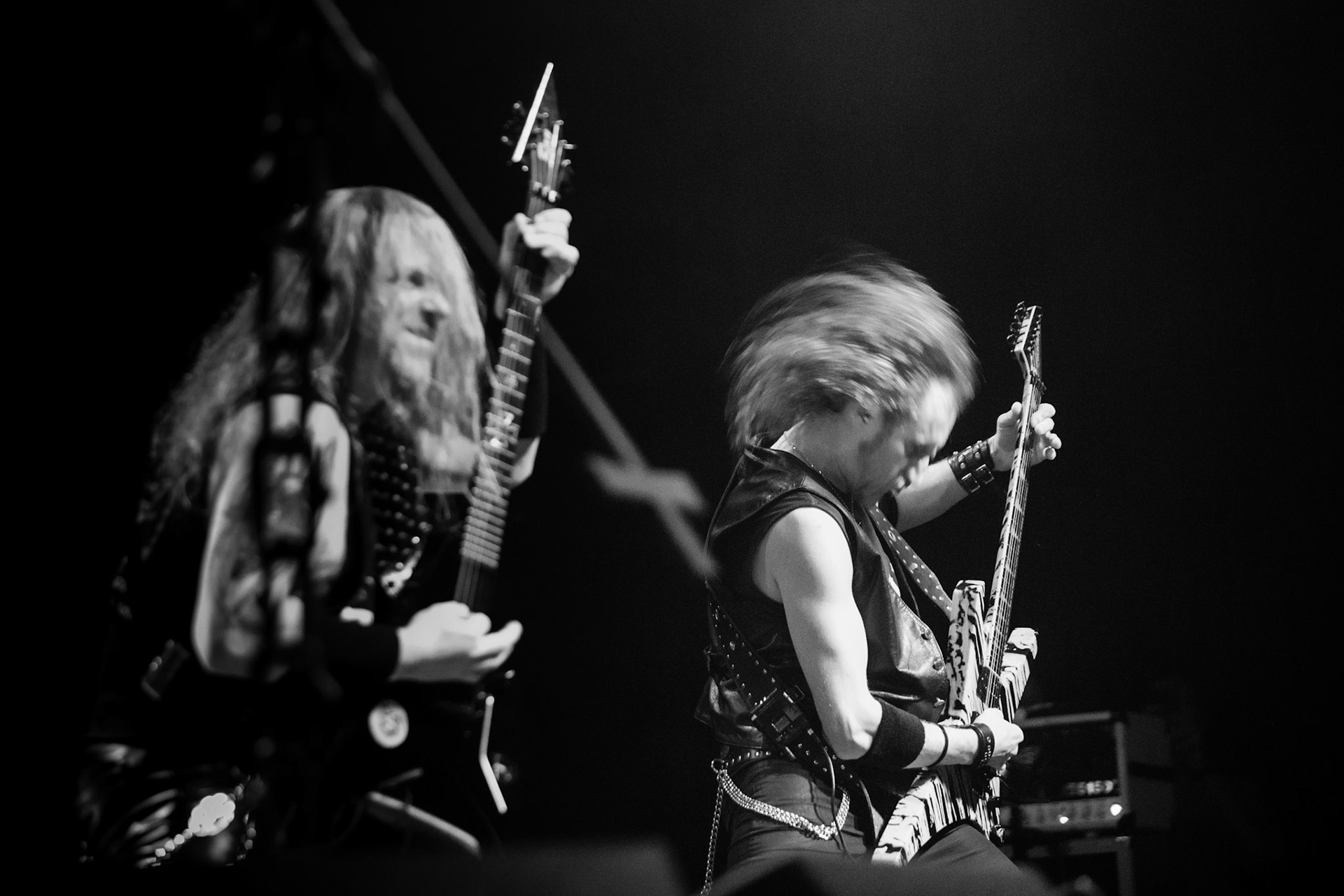 Legendy Metalu Vader - Death Metal - koncert Legendy Metalu w warszawskiej Progresji, 
Peter: Guitar + Vocals
Pajak: Guitar
Hal: Bass
James: Drums
fot. Andrzej kaziq Wasilkiewicz/Reporter