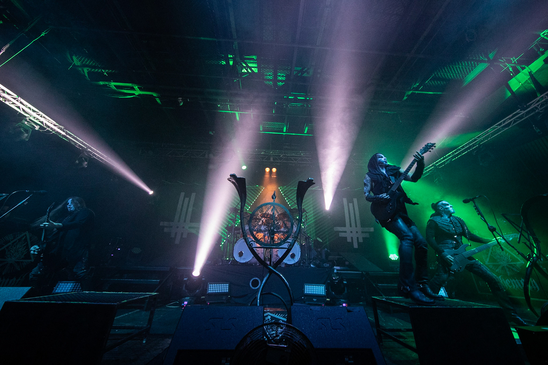 14.12.2018r. Behemoth koncert Merry Christless - Warszawa Progresja, Adam "Nergal" Darski – gitara, wokal prowadzący, 
Zbigniew "Inferno" Promiński – perkusja,
Tomasz "Orion" Wróblewski – gitara basowa, Patryk "Seth" Sztyber – gitara,  fot. Andrzej Wasilkiewicz/Reporter