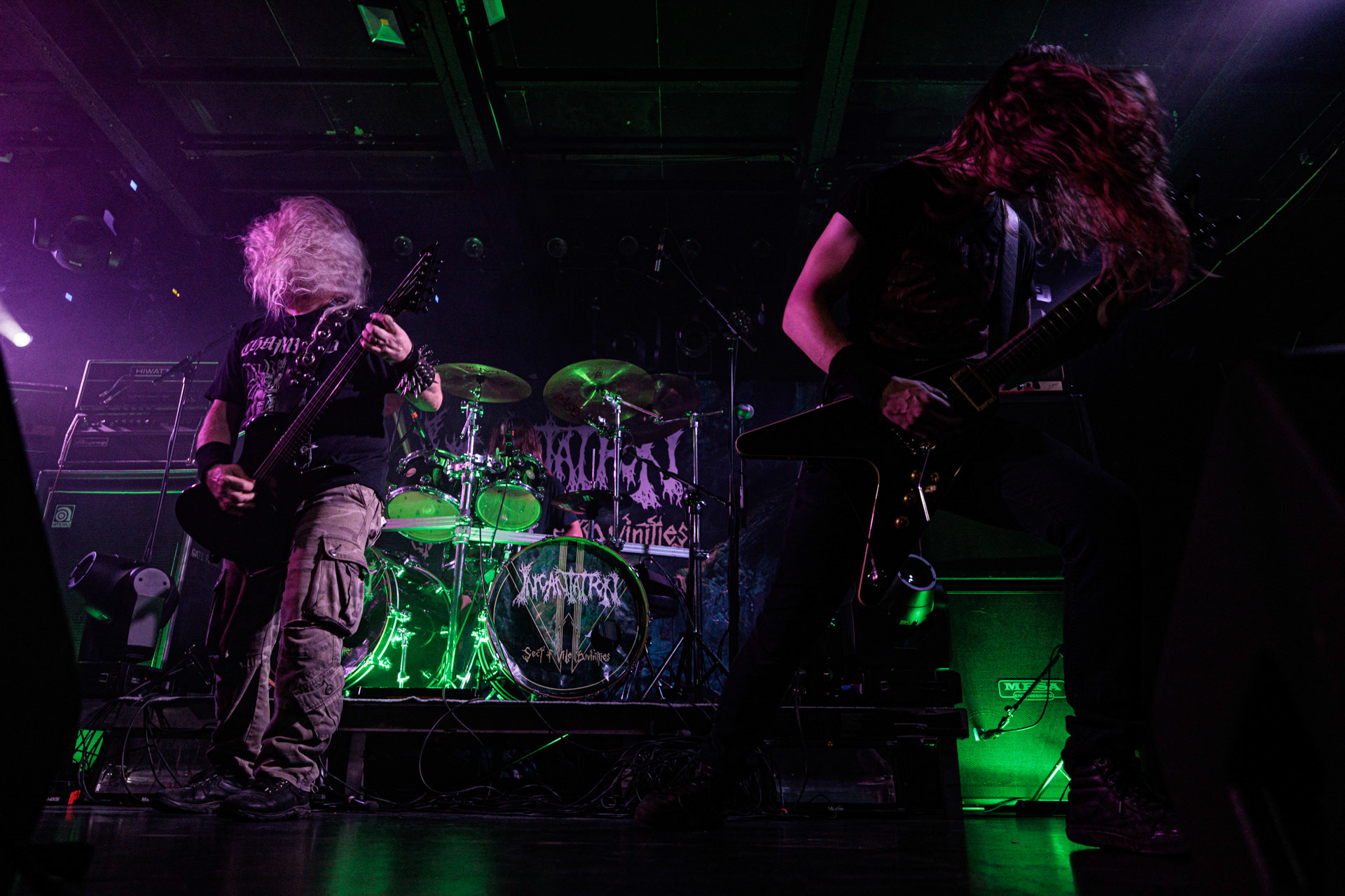 21.10.2022 - 𝗜𝗡𝗖𝗔𝗡𝗧𝗔𝗧𝗜𝗢𝗡 - amerykanski death metal w warszawskiej Proximie.Morderczy death metal na maksymalnie niskim stroju, halasie i chaosie nigdy nie stracil na sile - niezaleznie czy mowimy o swietnej nowej plcie, czy o kultowych strzalach rzedu "Onward to Golgotha". Sklad dowodzony przez Johna McEntee nigdy nie pudluje - na zywo rowniez.John McEntee - gitara, wokal, Kyle Severn - perkusja Alex Bouks - gitara,Chuck Sherwood - gitara basowa,Death metal, Black metal, Metal, Death-doom, Produkcja Knock Out Productions,fot. Andrzej Wasilkiewicz/Reporter