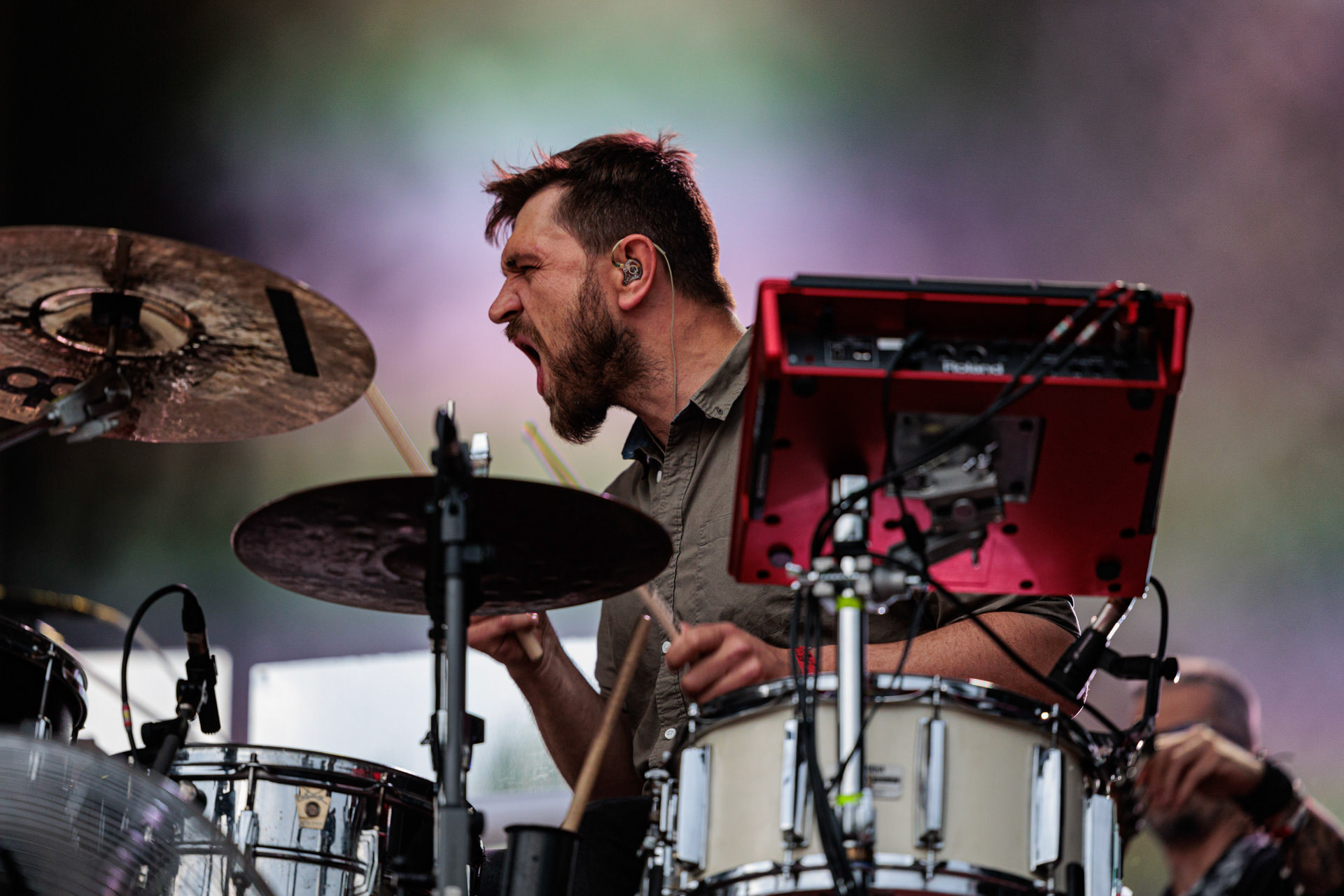 13.05.2022 Happysad Juwenalia Politechniki Warszawskiejn/z Jarek Dubin Dubinski – perkusja,rock alternatywny, Mystic Production, Juwenalia 2022,fot. Andrzej Wasilkiewicz/Reporter