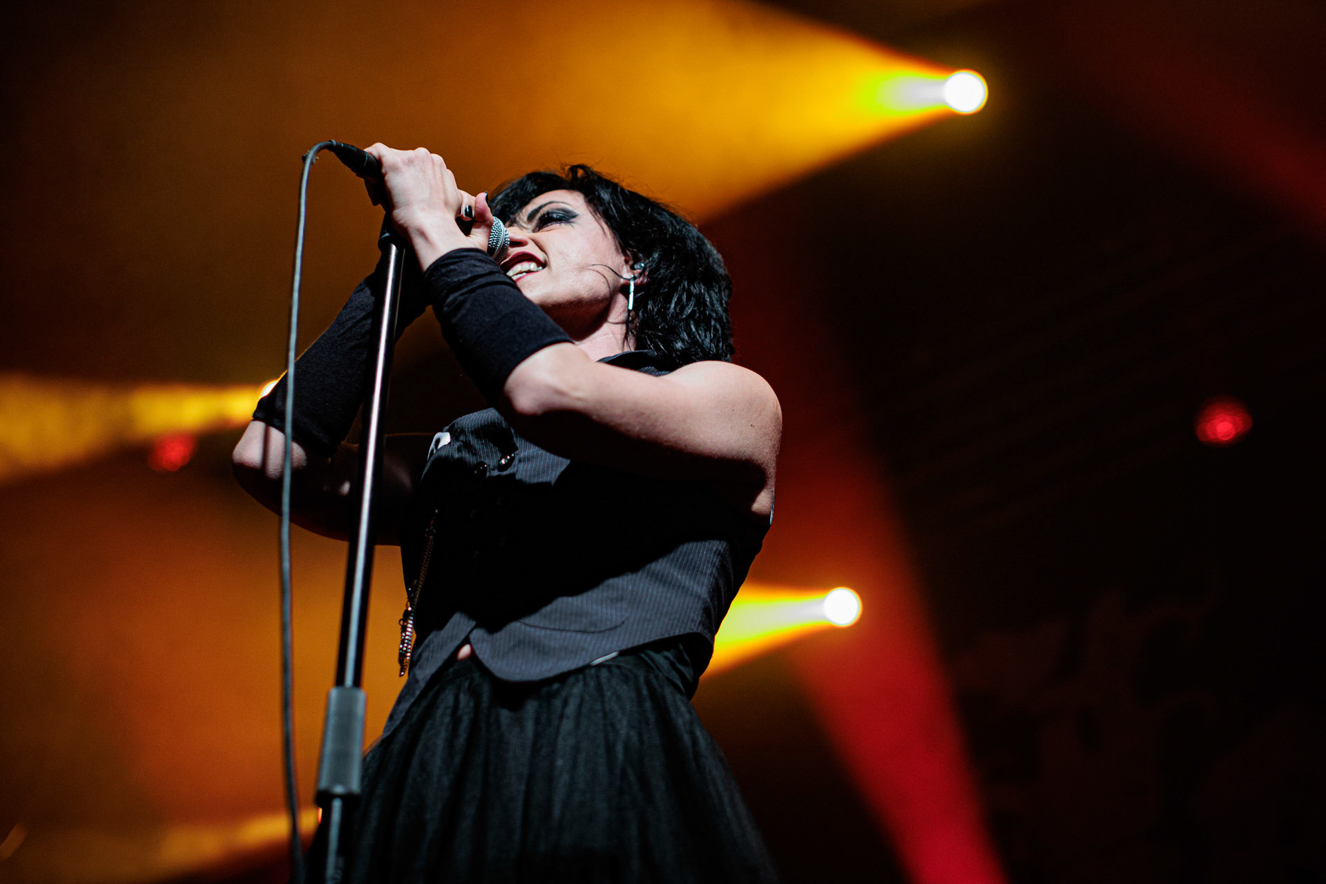 29.04.2022 Igorrr - Warszawski koncert francuskiego zespołu Gautier Serre inspirowany muzyka klasyczna, trip hopem, hip-hopem, death i black metalem, djentem, industrialem, czy tradycyjna muzyka.n/z Aphrodite Patoulidou – soprano vocals, Produkcja Knock Out Productions, klub Progresja.Wytwornia Metal Blade,fot. Andrzej Wasilkiewicz/Reporter