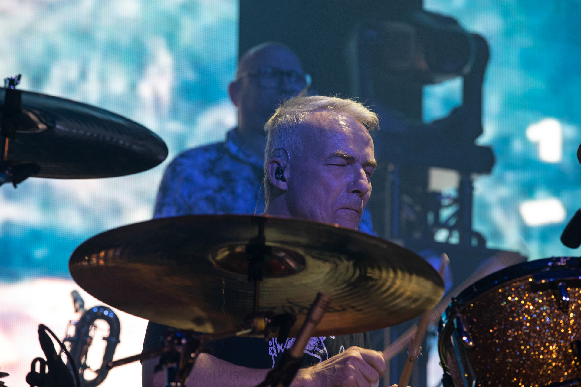 KULT - koncert Pomaranczowa Trasa 2021 - Warszawa Stodoła. 29 pazdziernika 2021. Tomasz Goehs perkusja,Rock, rock progresywny, rock alternatywny, punk, nowa fala, polski rock.fot. Andrzej kaziq Wasilkiewicz/Reporter