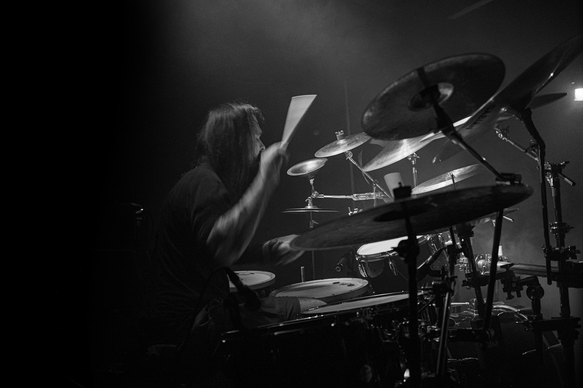 Koncert 4dots - 20.12.2019 Warszawa Klub Pogłos, n/z J.R. Chodkowski drums, Post something, Post something else, fot. Andrzej Wasilkiewicz/REPORTER