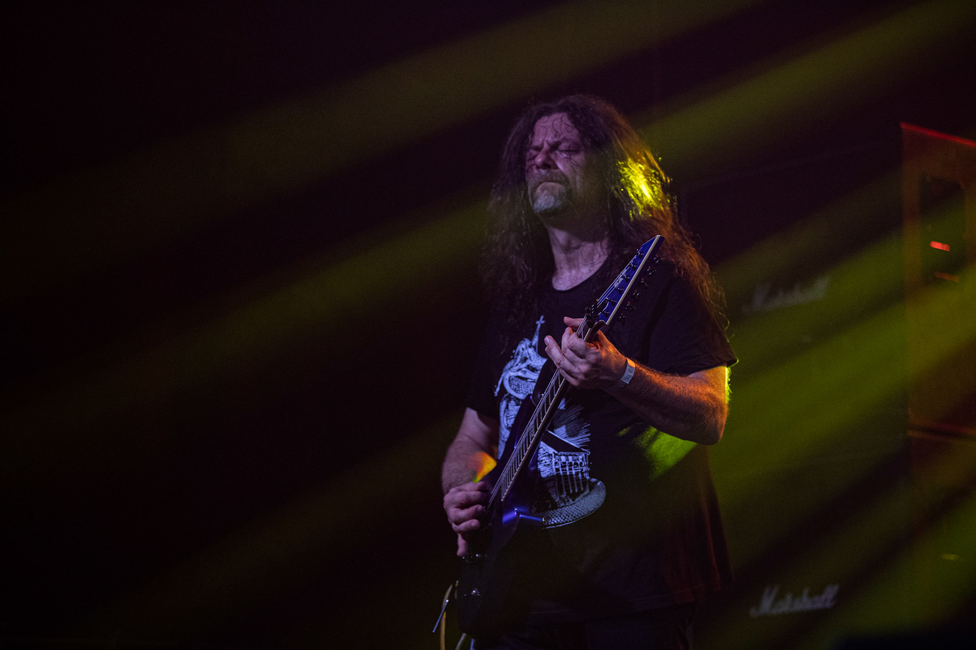 12.09.2021 - KAT i Roman Kostrzewski - koncert "Do zobaczenia w piekle" Wroclaw, Centrum Koncertowe A2.  Krzysztof Pistelok – gitara,fot. Andrzej kaziq Wasilkiewicz