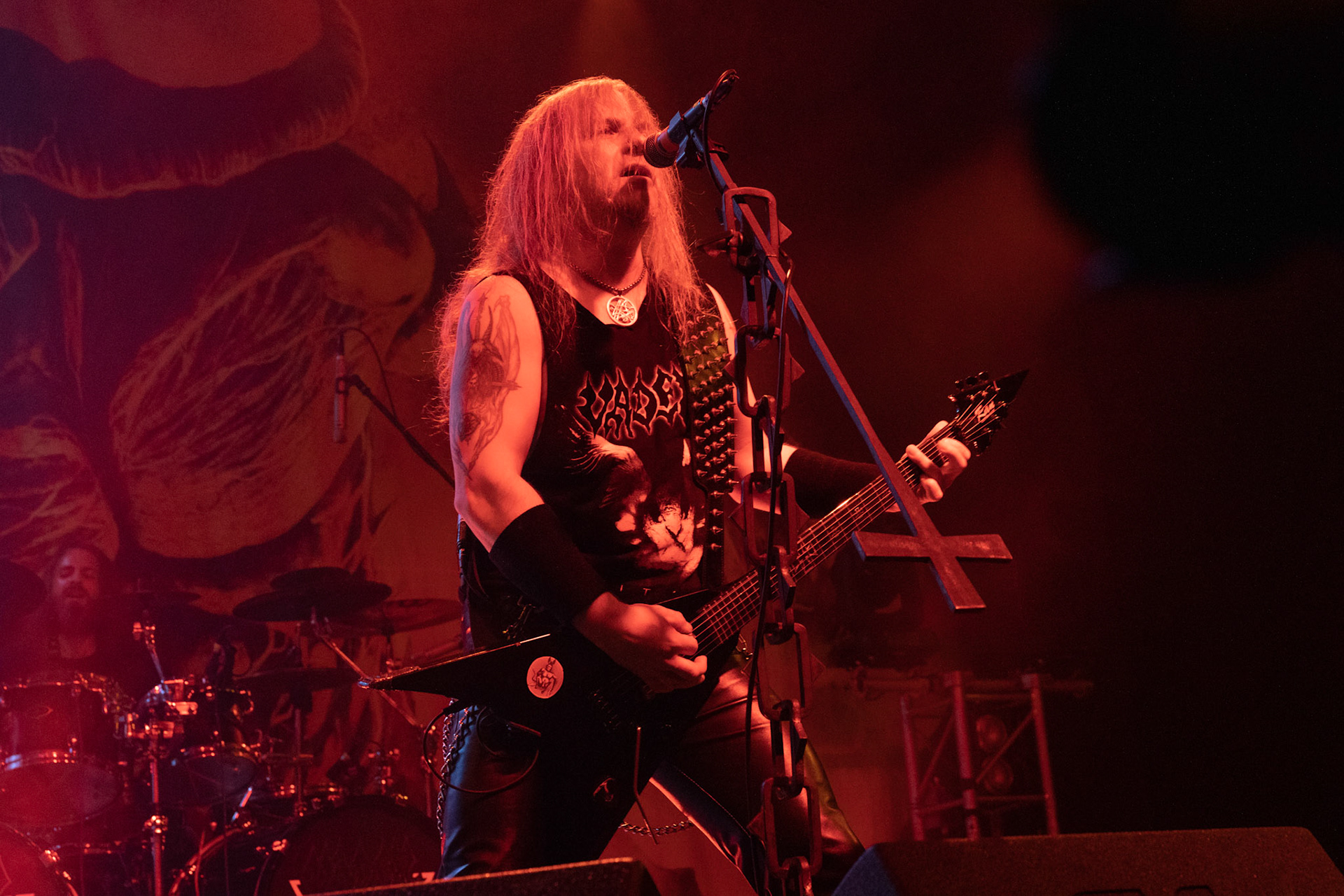 Legendy Metalu Vader - Death Metal - koncert Legendy Metalu w warszawskiej Progresji, 
Peter: Guitar + Vocals
Pajak: Guitar
Hal: Bass
James: Drums
fot. Andrzej kaziq Wasilkiewicz/Reporter