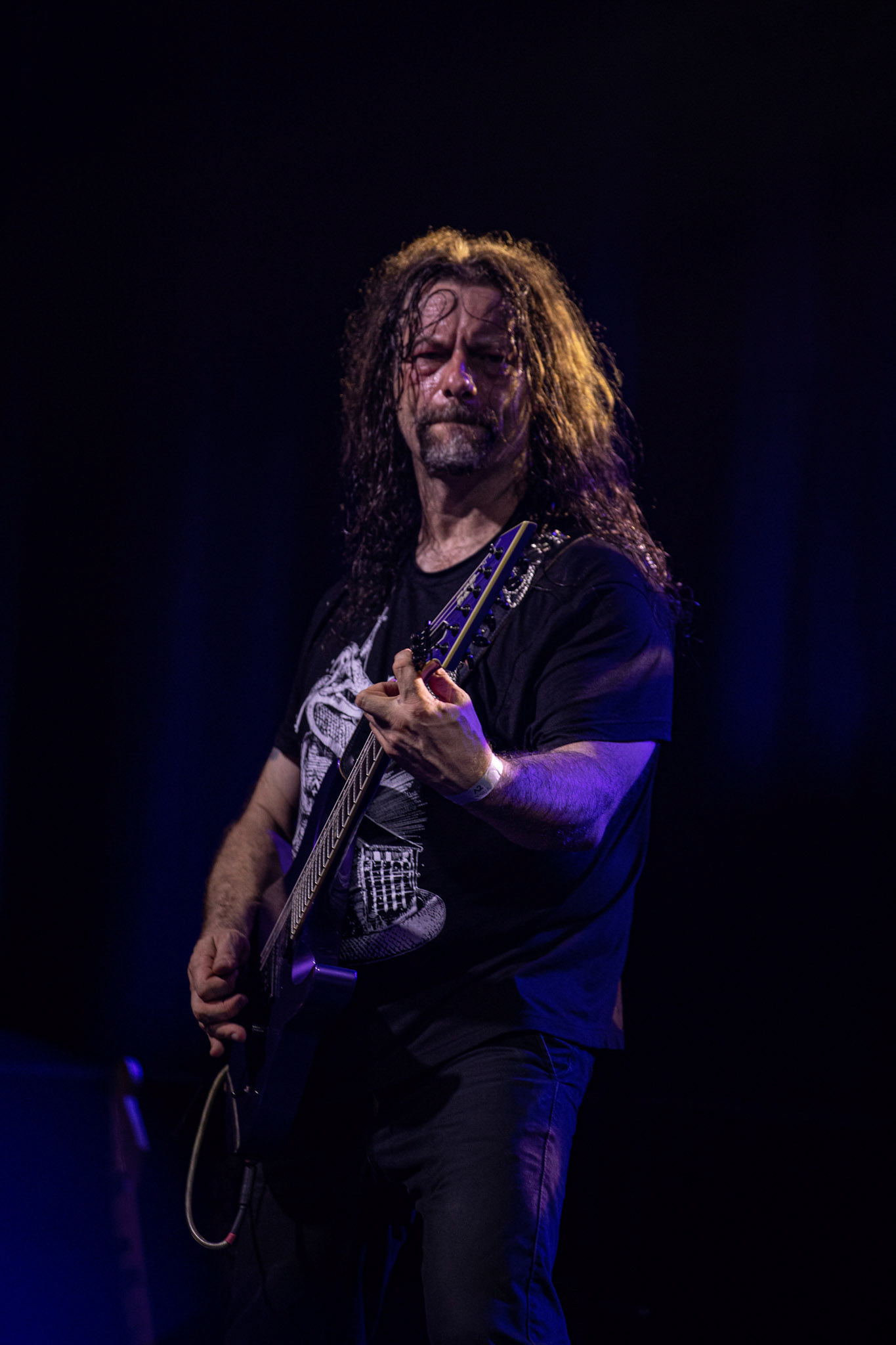 12.09.2021 - KAT i Roman Kostrzewski - koncert "Do zobaczenia w piekle" Wroclaw, Centrum Koncertowe A2.  Krzysztof Pistelok – gitara,fot. Andrzej kaziq Wasilkiewicz