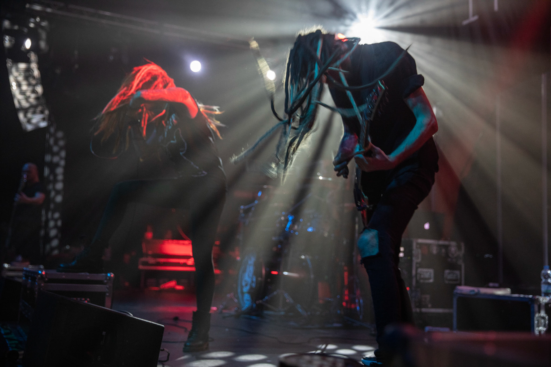 01.03.2019 Infected Rain- koncert warszawska Progresja, Infected Rain Moldovan nu metal, nu metalcore,
Vadim "Vidick" Ozhog - guitars, 
Vladimir Babici - bass, 
Serghei Babici - guitars, 
Eugen Voluta - drums,
Elena "Lena Scissorhands" Cataraga - vocals,