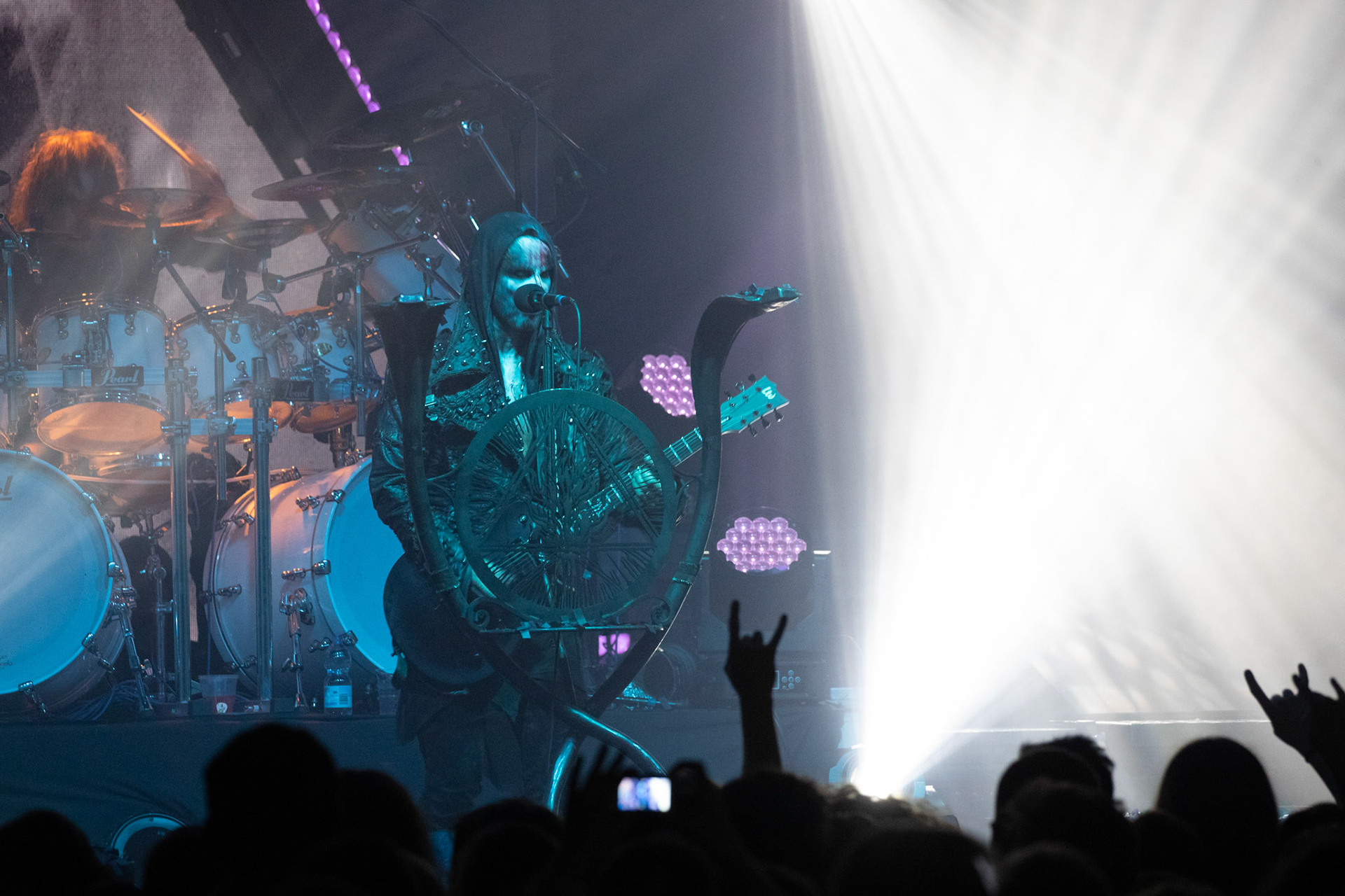 14.12.2018r. Behemoth koncert Merry Christless - Warszawa Progresja, Adam "Nergal" Darski – gitara, wokal prowadzący, 
Zbigniew "Inferno" Promiński – perkusja,
Tomasz "Orion" Wróblewski – gitara basowa, Patryk "Seth" Sztyber – gitara,  fot. Andrzej Wasilkiewicz/Reporter