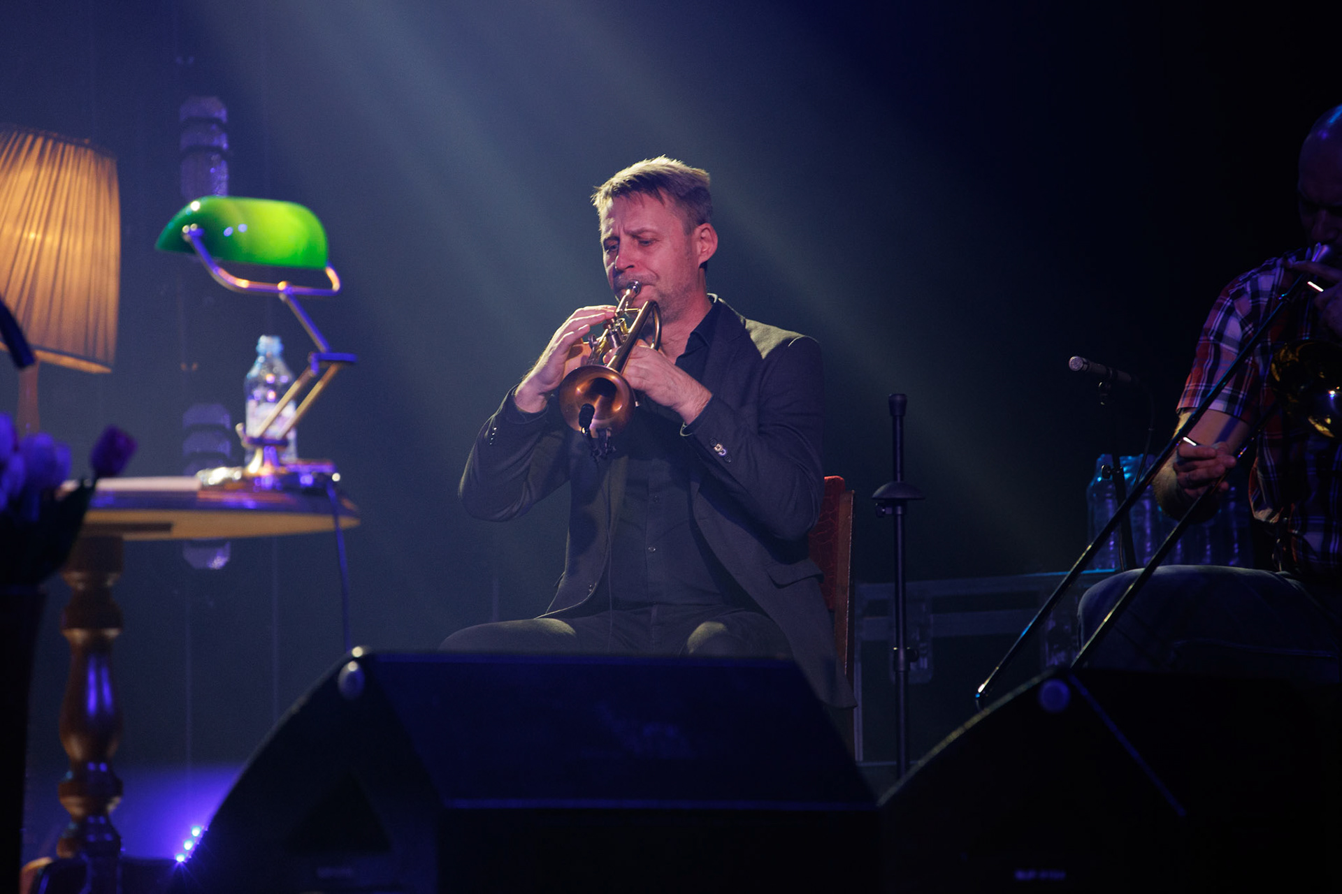 18.03.2022 KULT Akustik - koncert Warszawa klub Stodola,  n/z Janusz Zdunek trabka,Rock, rock progresywny, rock alternatywny, punk, nowa fala, polski rock.fot. Andrzej kaziq Wasilkiewicz/Reporter