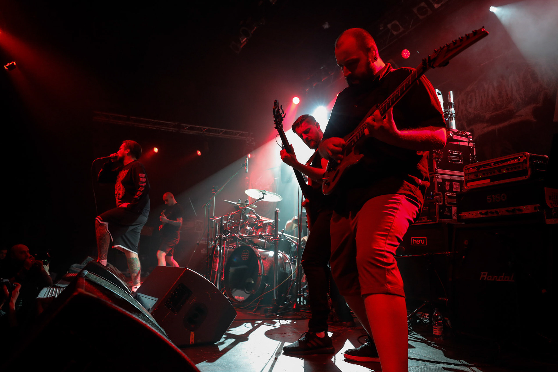 30.11.2018 Knock Out Tour 2018 - Warszawa Progresja - DROWN MY DAY deathcore, metalcore, death metal, 

Maciek "Groov" Korczak wokal, 
Arkadiusz Antosz gitara basowa, 
Sergiusz Smolnicki gitara, 
Sławomir Wojtas gitara, 
Kuba Homik perkusja, fot. Andrzej Wasilkiewicz/Reporter