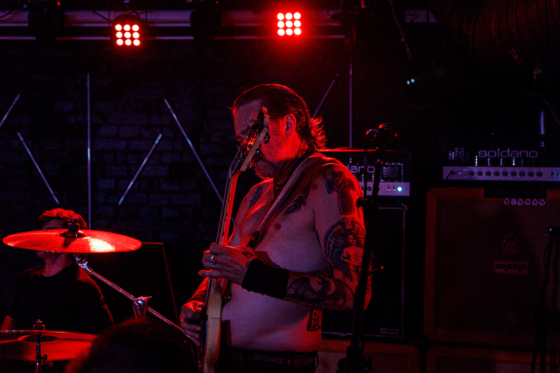 7.07.2022 - HIGH ON FIRE - legenda sceny stoner/doom z Mattem Pikem na czele, koncert w warszawskiej Hydrozagadce.n/z Matt Pike – gitara, wokal,n/z Jeff Matz – gitara basowa,n/z Coady Willis - perkusja,Doom metal, stoner metal, sludge metal, thrash metal.Produkcja WiniaryBookings. fot. Andrzej Wasilkiewicz/Reporter