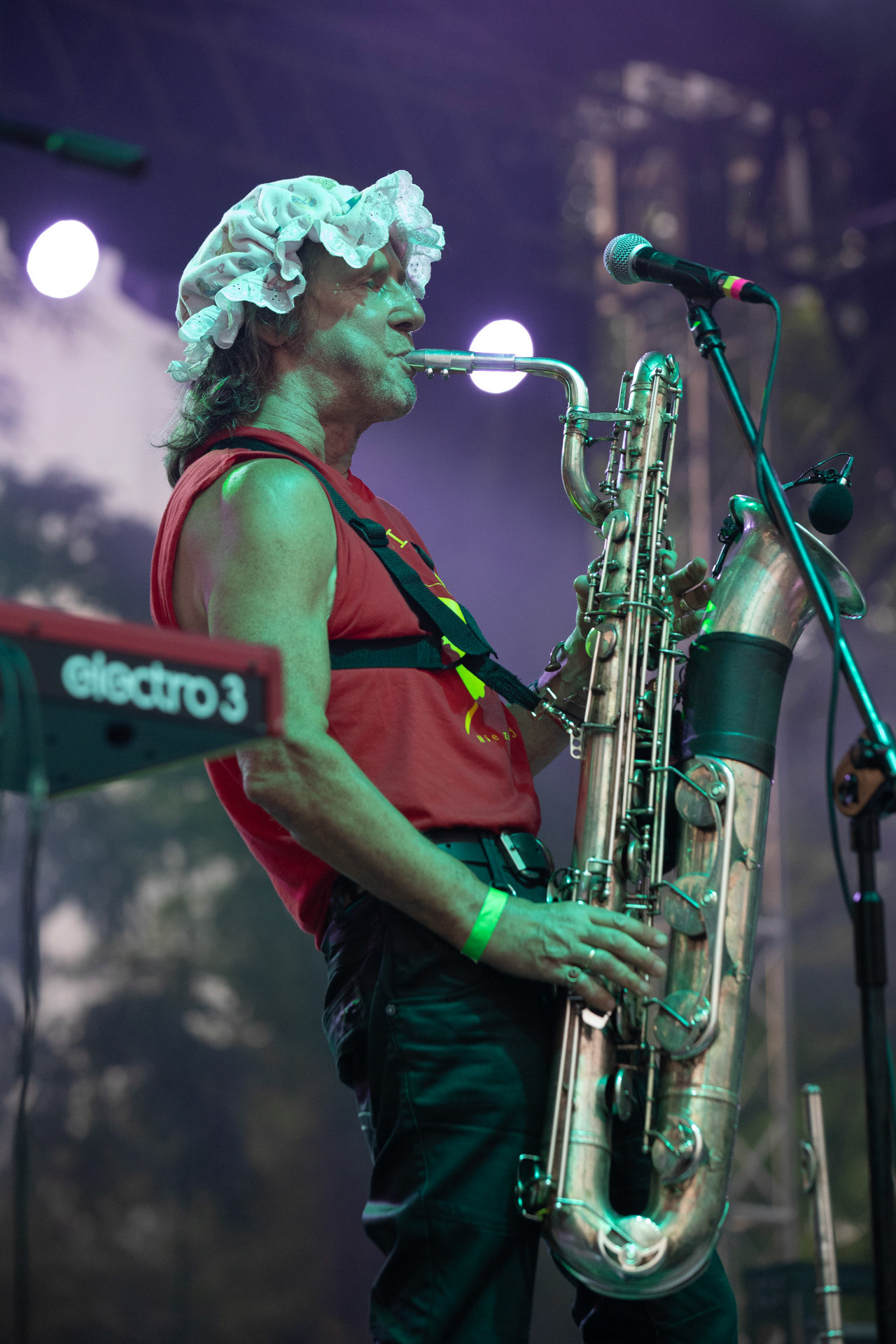 Elektryczne Gitary - koncert Zacieralia w warszawskiej Progresji.Gramy Do Woli - Warszawa, Progresja.Aleksander Korecki – saksofon, flet, instrumenty perkusyjne, Fot. Andrzej Wasilkiewicz/Reporter