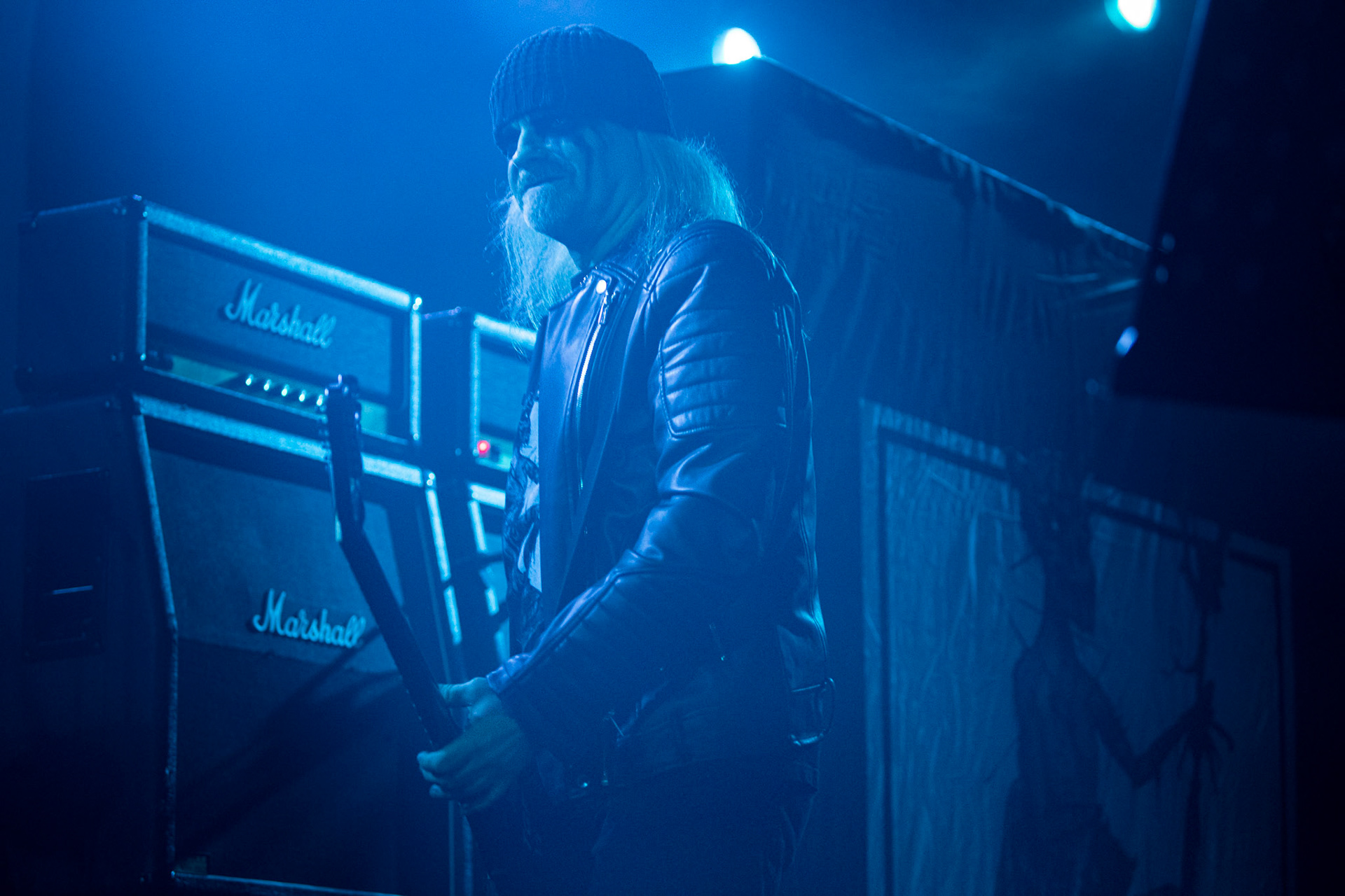 15.12.2019 koncert szwajcarów z Hellhammer: Triumph of Death, Merry Christless 2019, Warszawa Klub Progresja,
zespół Thomasa Gabriela Fishera, black metal, death metal, 
n/z Thomas Gabriel Fisher wokal gitara,
n/z Mia Wallace gitara basowa,
n/z Michael Zech gitara, wokal,
n/z Alessandro Commerio perkusja,
n/z Adam Nergal Darski wokal,
New Aeon Musick, Knock Out Productions
fot. Andrzej Wasilkiewicz/REPORTER