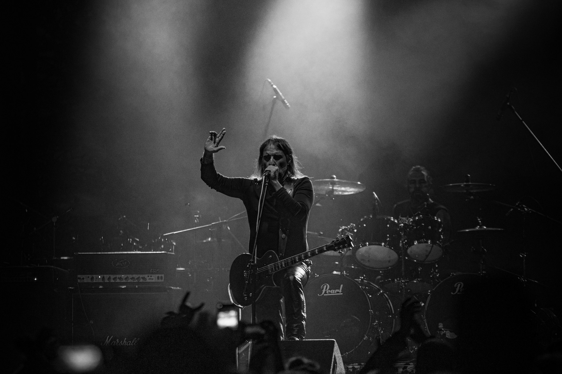 24.09.2021 koncert Rotting Christ, Warszawa, Progresja.N/z Sakis Tolis gitara wokal,N/z Themis Tolis perkusja ,fot. Andrzej Wasilkiewicz/REPORTER