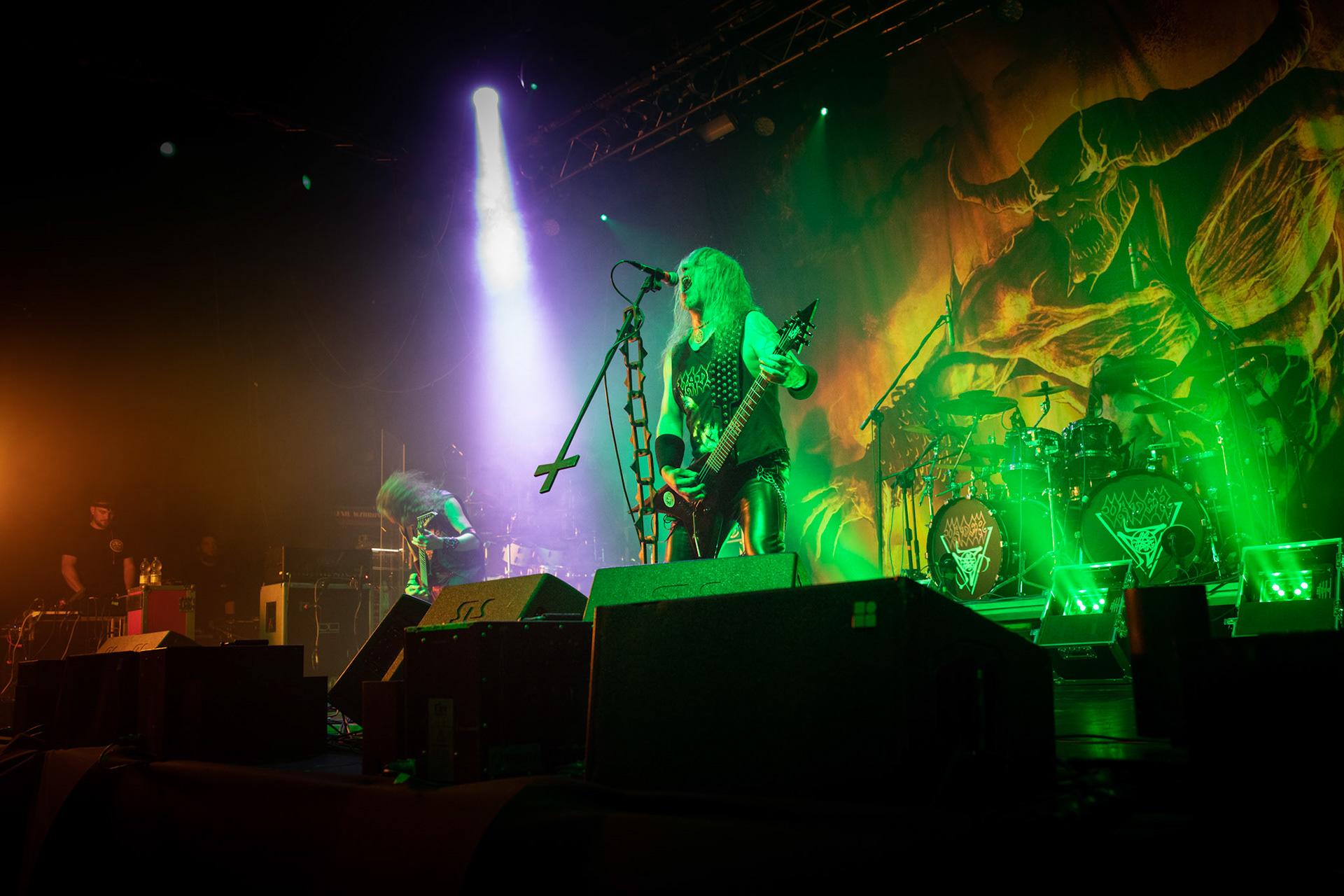 Legendy Metalu Vader - Death Metal - koncert Legendy Metalu w warszawskiej Progresji, 
Peter: Guitar + Vocals
Pajak: Guitar
Hal: Bass
James: Drums
fot. Andrzej kaziq Wasilkiewicz/Reporter