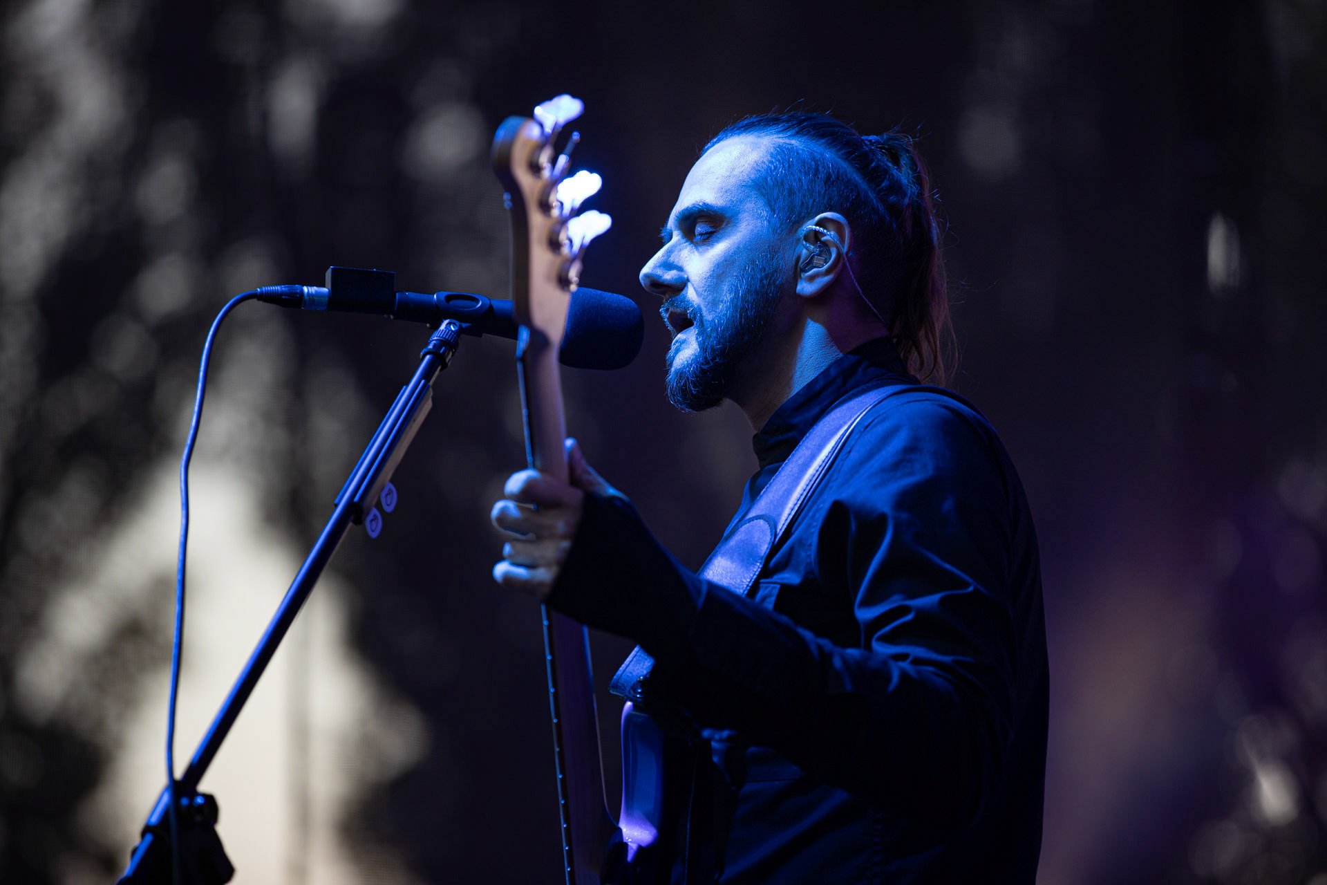 21.08.2021 koncert Riverside 20 lecie w Warszawie,Letnia scena Progresji, Gramy do Woli.n/z Mariusz Duda – bass, wokal,Fot. Andrzej Wasilkiewicz/Reporter