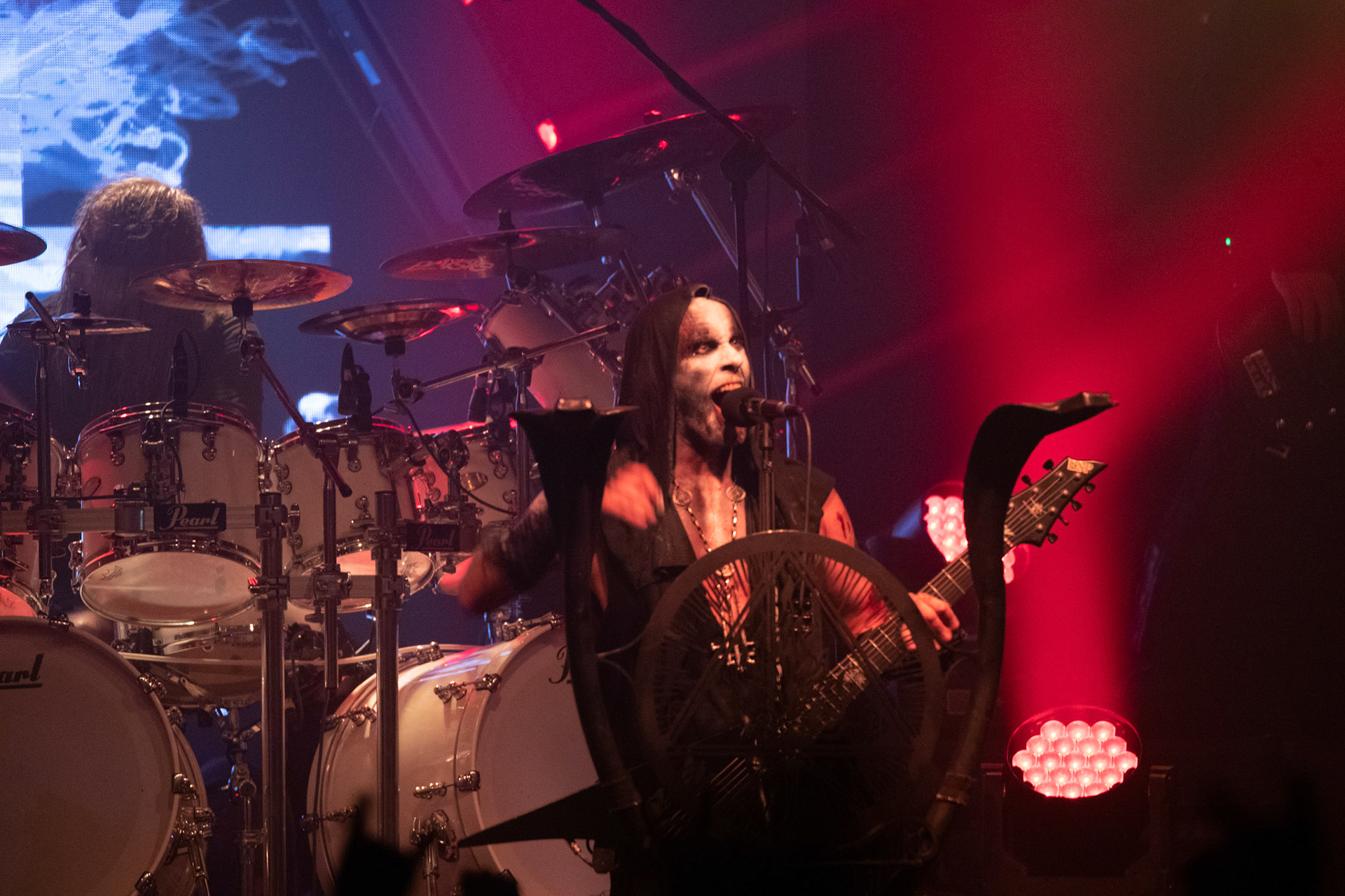 14.12.2018r. Behemoth koncert Merry Christless - Warszawa Progresja, Adam "Nergal" Darski – gitara, wokal prowadzący, 
Zbigniew "Inferno" Promiński – perkusja,
Tomasz "Orion" Wróblewski – gitara basowa, Patryk "Seth" Sztyber – gitara,  fot. Andrzej Wasilkiewicz/Reporter