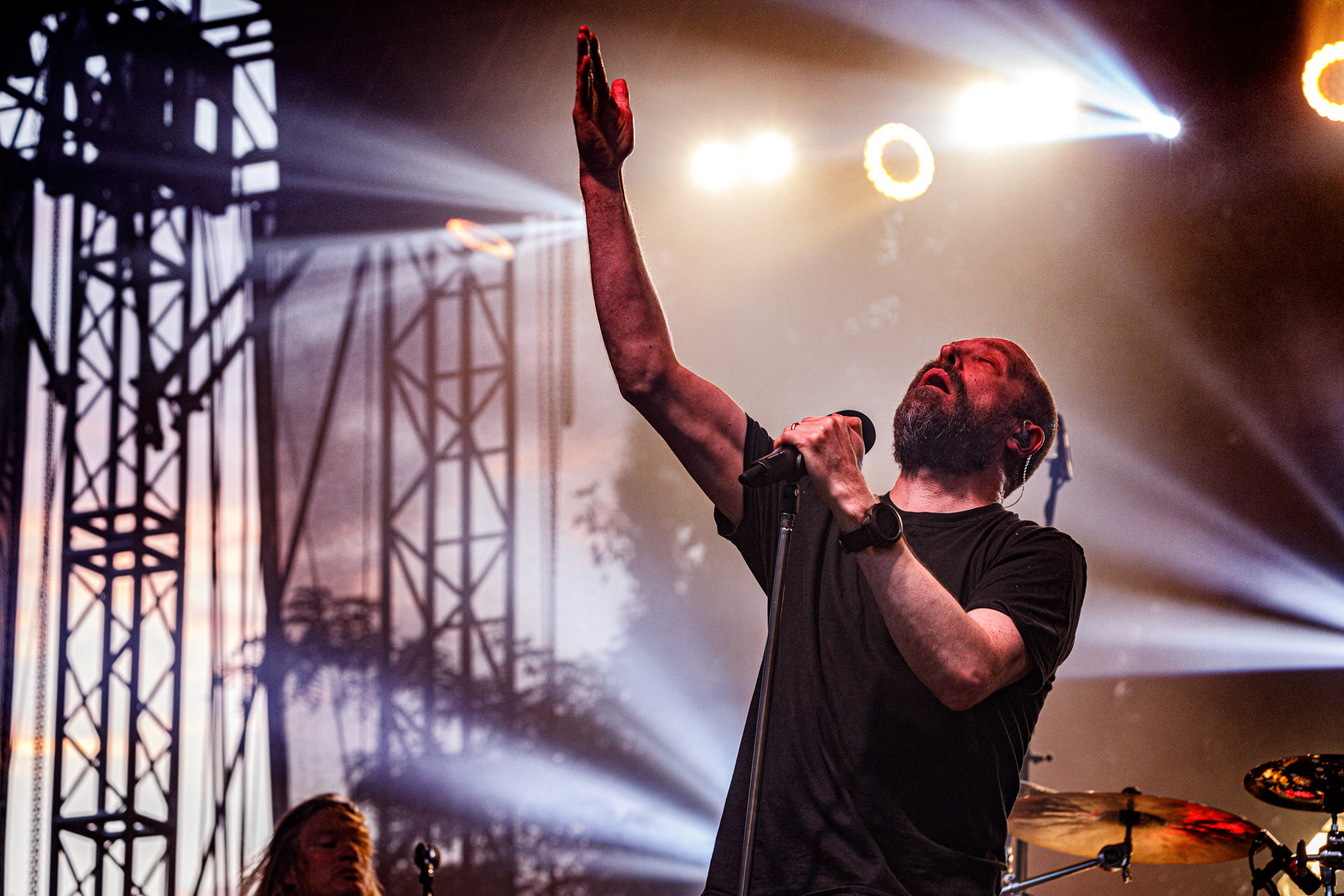 22.07.2022 Paradise Lost - warszawski koncert na letniej scenie klubu Progresja.Knock Out Production, Nuclear Blast, n/z Nick Holmes – wokal,n/z Gregor Mackintosh – gitara prowadząca,n/z Aaron Aedy – gitara rytmiczna,n/z Steve Edmondson – gitara basowa,n/z Waltteri Vayrynen – perkusja,Produkcja Knock Out Productions,Fot. Andrzej Wasilkiewicz/Reporter