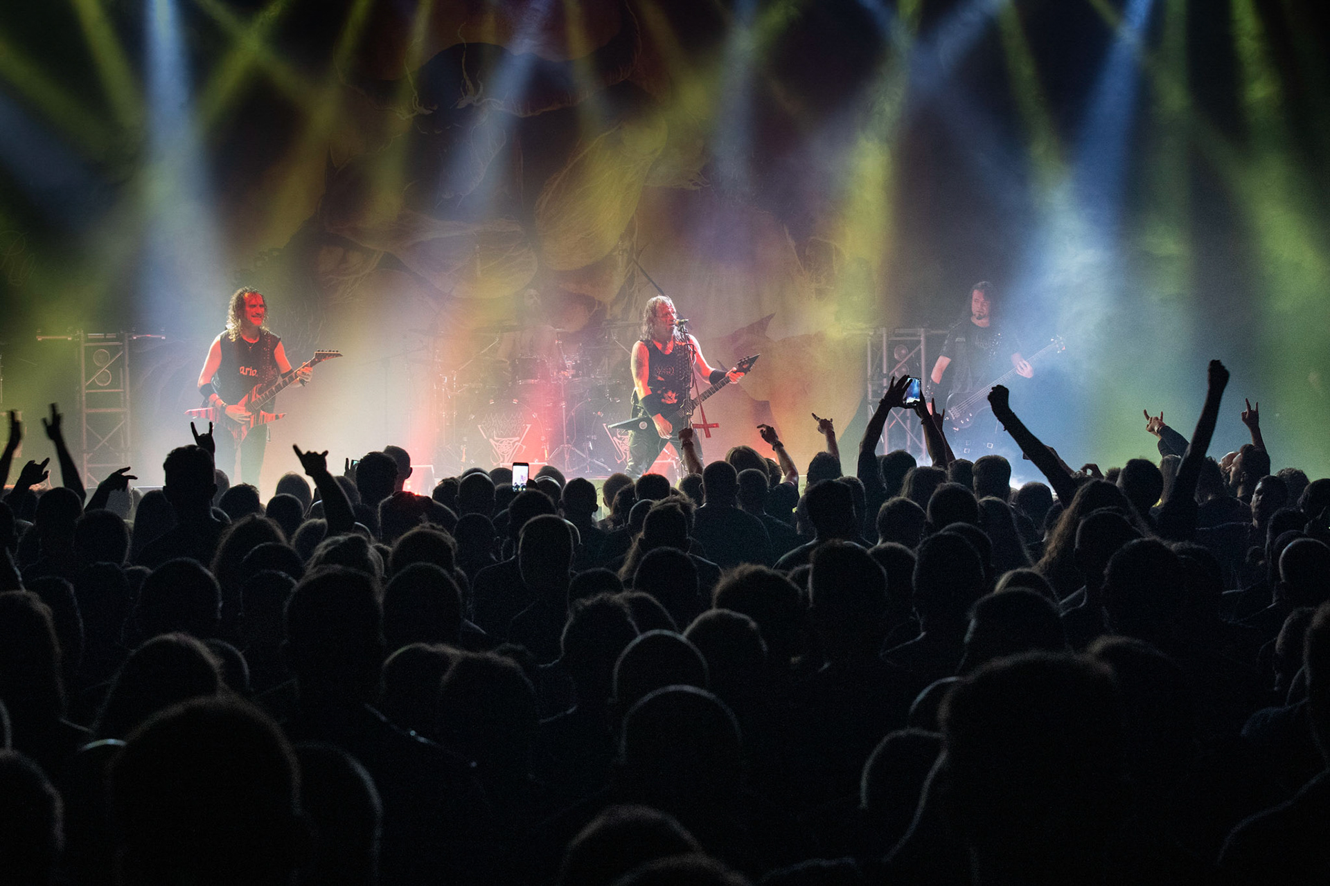 Legendy Metalu Vader - Death Metal - koncert Legendy Metalu w warszawskiej Progresji, 
Peter: Guitar + Vocals
Pajak: Guitar
Hal: Bass
James: Drums
fot. Andrzej kaziq Wasilkiewicz/Reporter