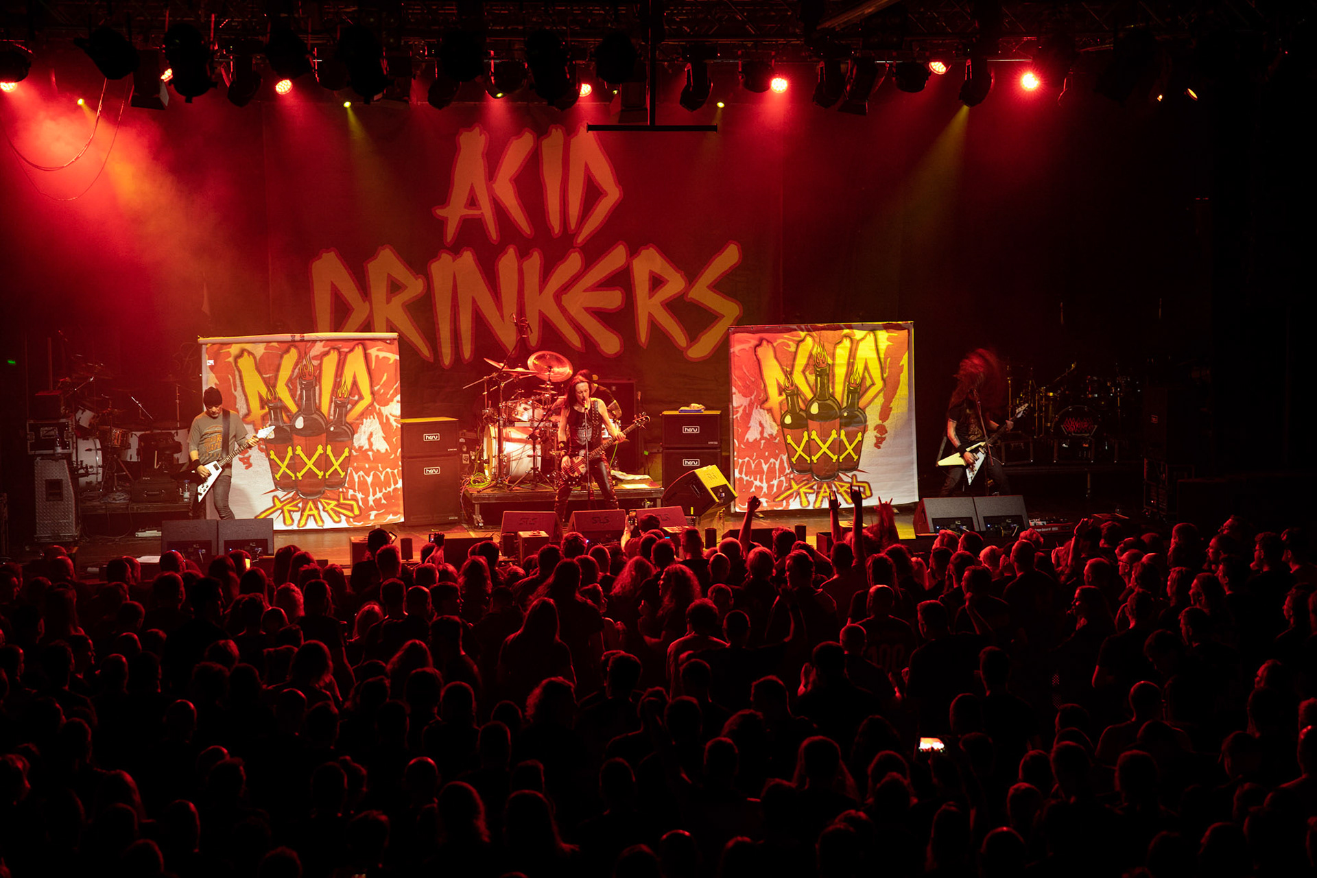 Legendy Metalu Acid Drinkers - rock, trashmetal, - koncert Legendy Metalu w warszawskiej Progresji, 

Tomasz "Titus" Pukacki 
Dariusz "Popcorn" Popowicz 
Maciej "Ślimak" Starosta 
Łukasz "Dzwon" Cyndzer
fot. Andrzej kaziq Wasilkiewicz/Reporter