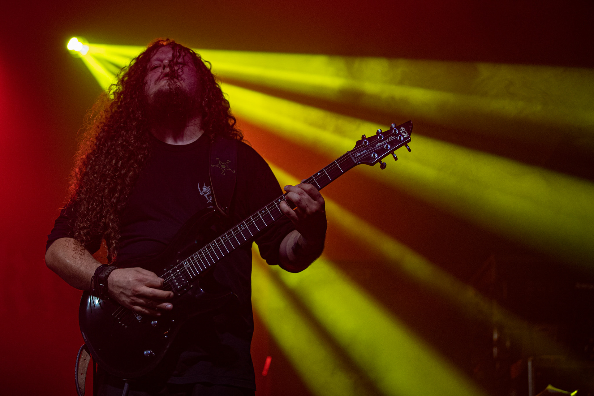 12.09.2021 - KAT i Roman Kostrzewski - koncert "Do zobaczenia w piekle" Wroclaw, Centrum Koncertowe A2.  Jacek Hiro – gitara,fot. Andrzej kaziq Wasilkiewicz