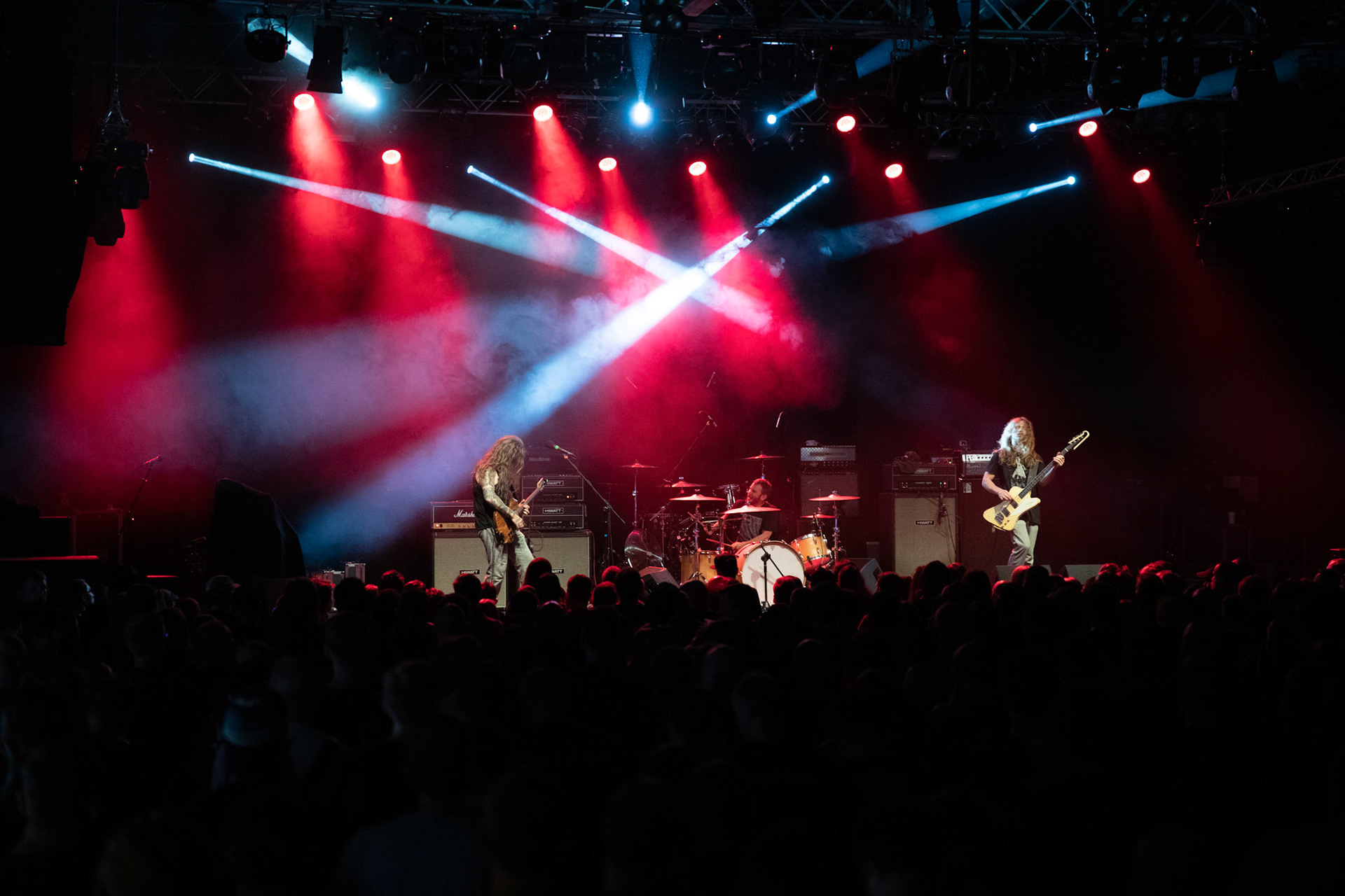 YOB - USA Eugene - Doom metal stoner metal post-metal
Mike Scheidt - wokal gitara,
Travis Foster - perkusja,
Aaron Rieseberg - bass, Produkcja Knock Out Productions, fot. Andrzej kaziq Wasilkiewicz/Reporter