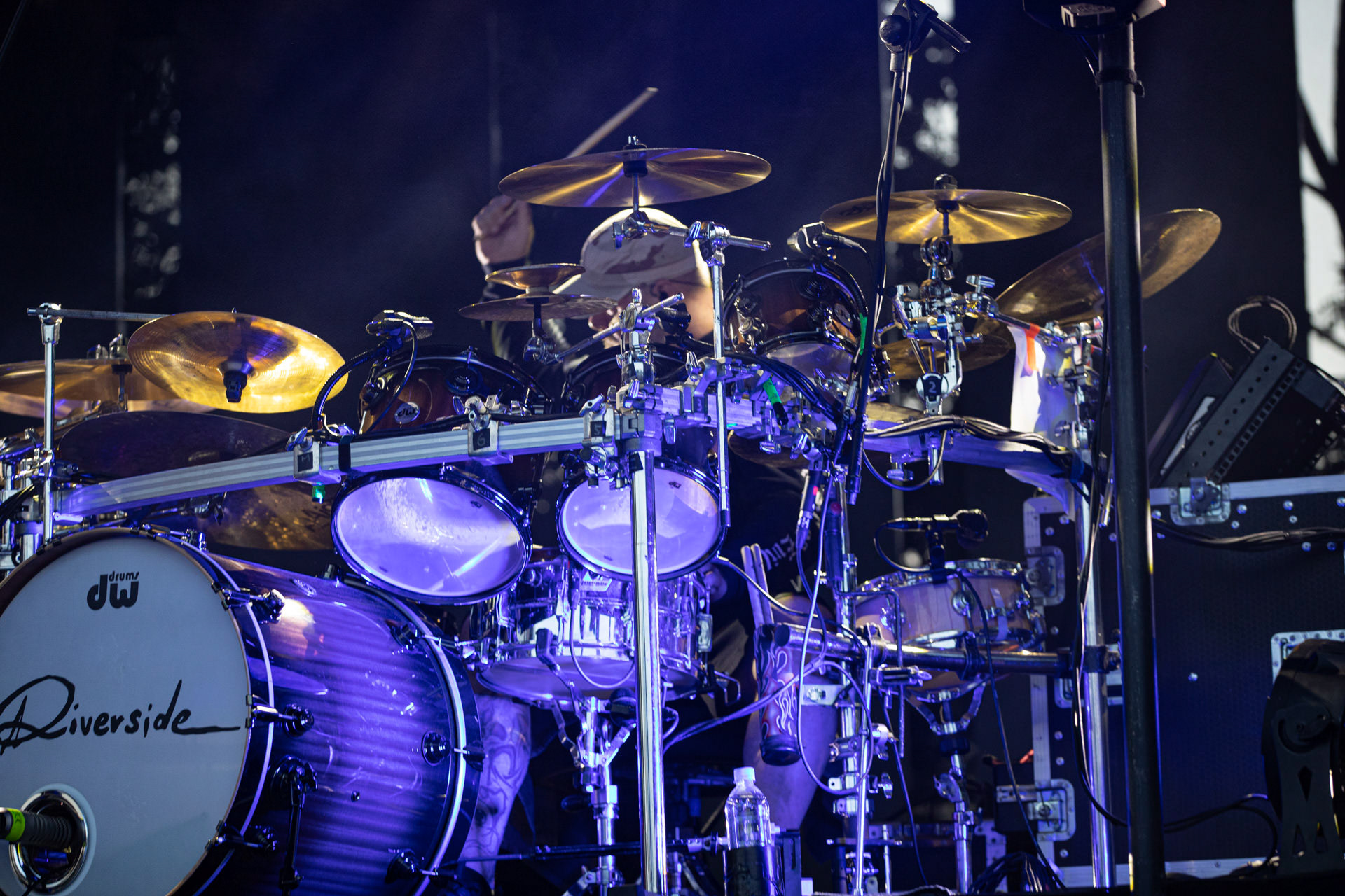 21.08.2021 koncert Riverside 20 lecie w Warszawie,Letnia scena Progresji, Gramy do Woli.n/z Piotr Kozieradzki – perkusja,Fot. Andrzej Wasilkiewicz/Reporter