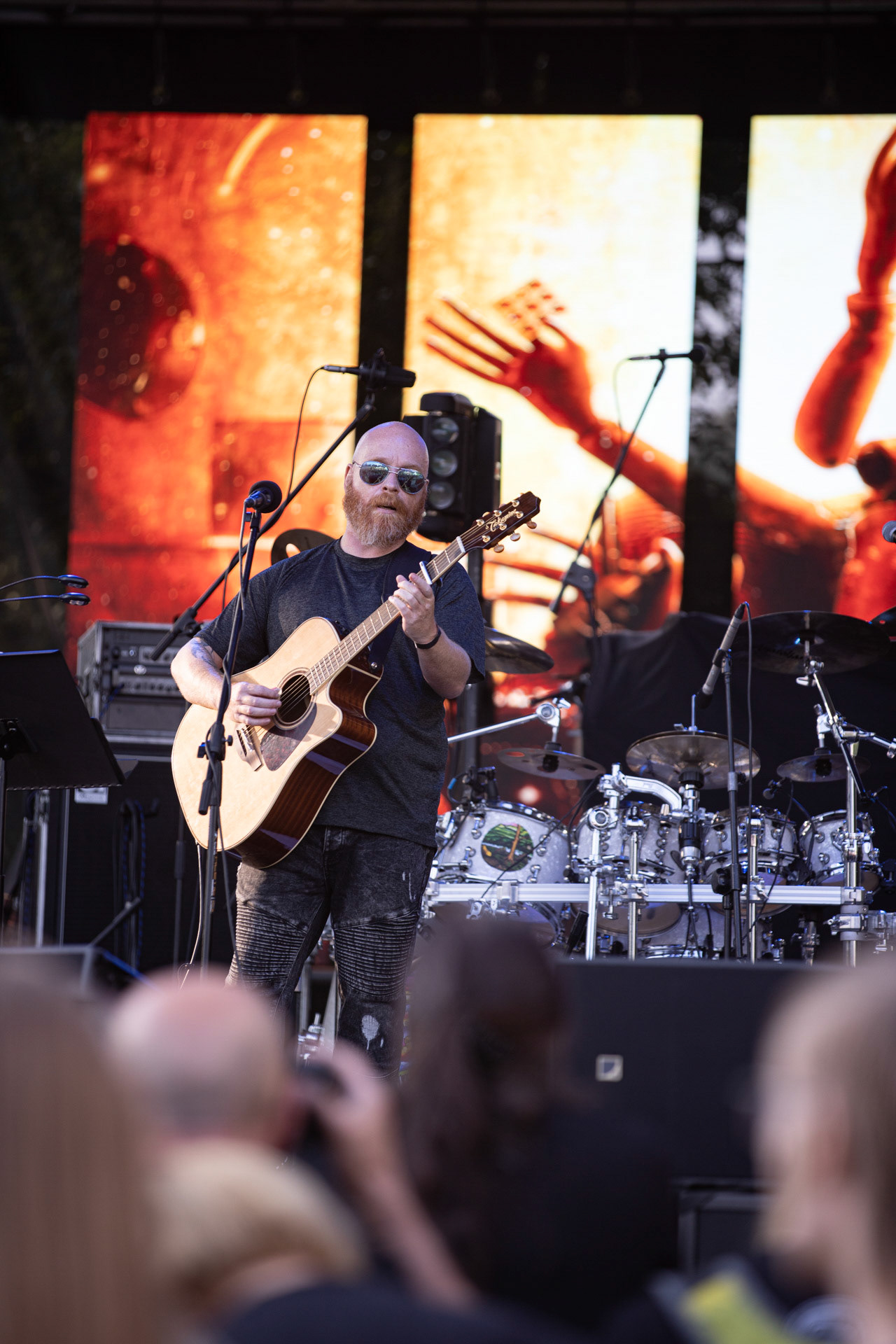 21.08.2021 koncert Mick Moss (Antimatter),Warszawa Letnia scena Progresji, Gramy do Woli.n/z Mick Moss - gitara, wokal,Fot. Andrzej Wasilkiewicz/Reporter