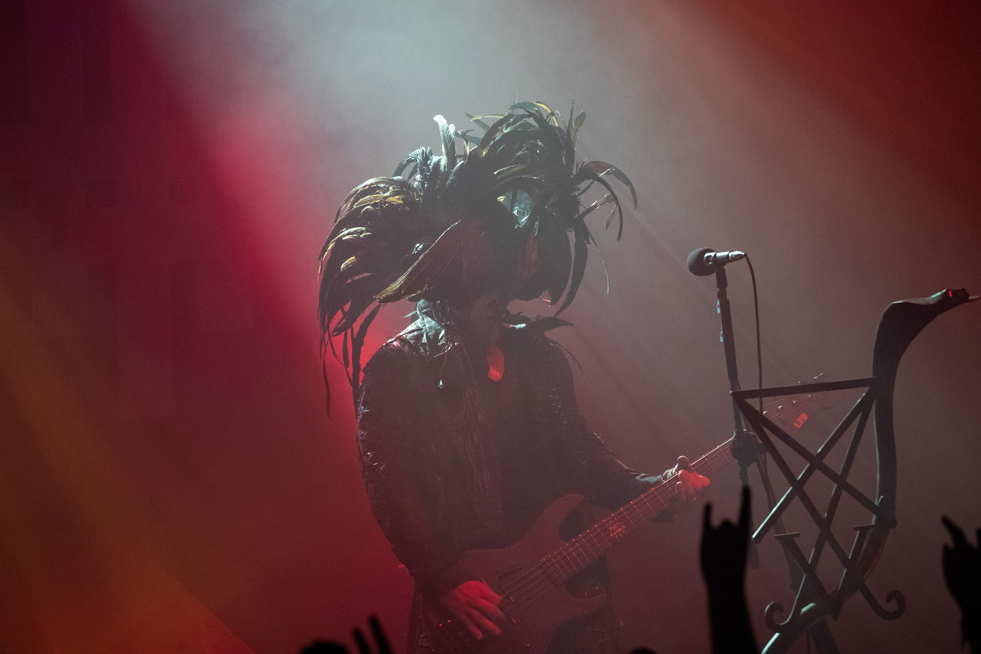 14.12.2018r. Behemoth koncert Merry Christless - Warszawa Progresja, Adam "Nergal" Darski – gitara, wokal prowadzący, 
Zbigniew "Inferno" Promiński – perkusja,
Tomasz "Orion" Wróblewski – gitara basowa, Patryk "Seth" Sztyber – gitara,  fot. Andrzej Wasilkiewicz/Reporter