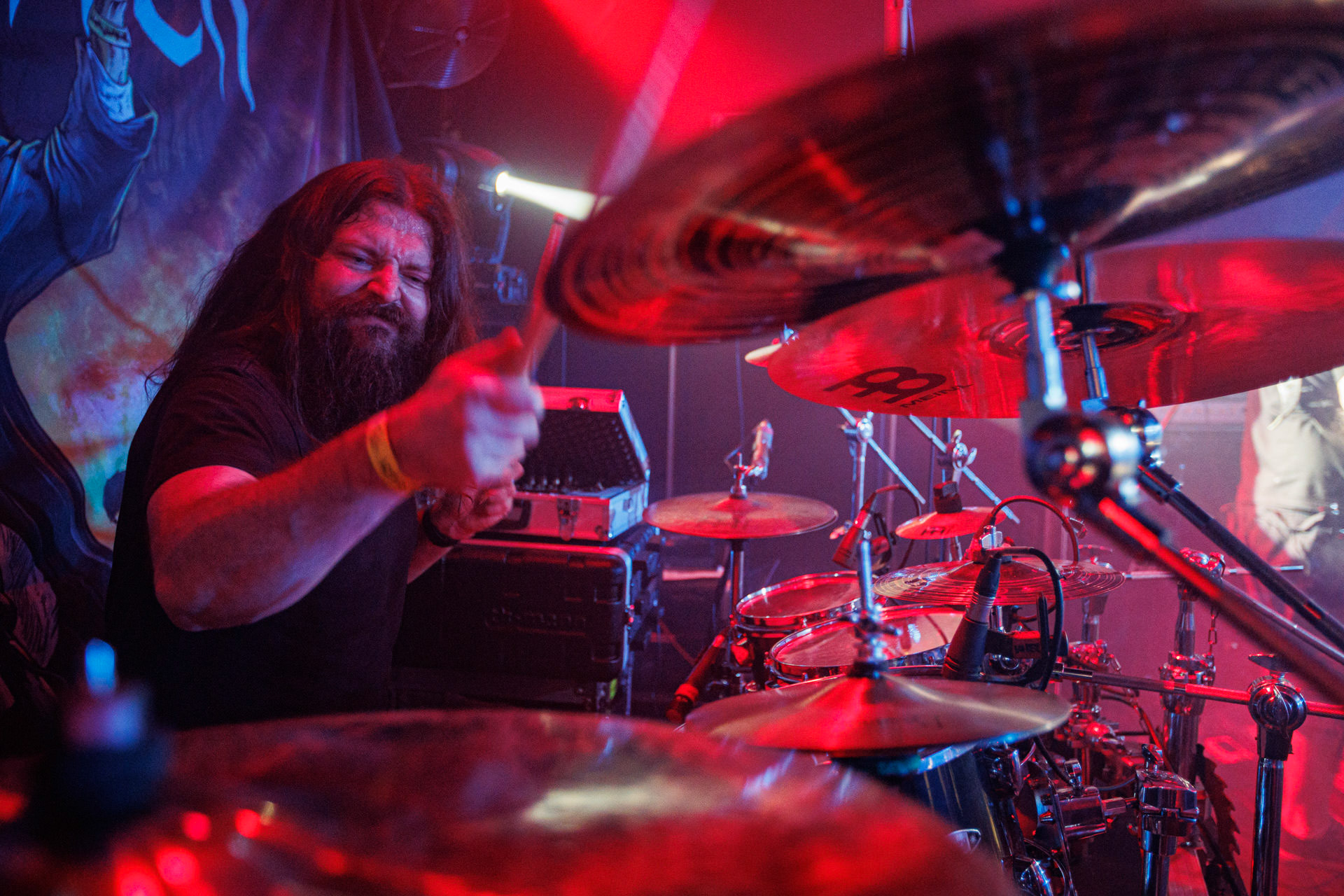 18.03.2022 VIRGIN SNATCH - INFERNALIS RESURGENTIS - Warszawski koncert zespolu VIRGIN SNATCH,thrash metal, death metal,n/z Pawel Pawulon Jaroszewicz - perkusja,fot. Andrzej Wasilkiewicz/Reporter