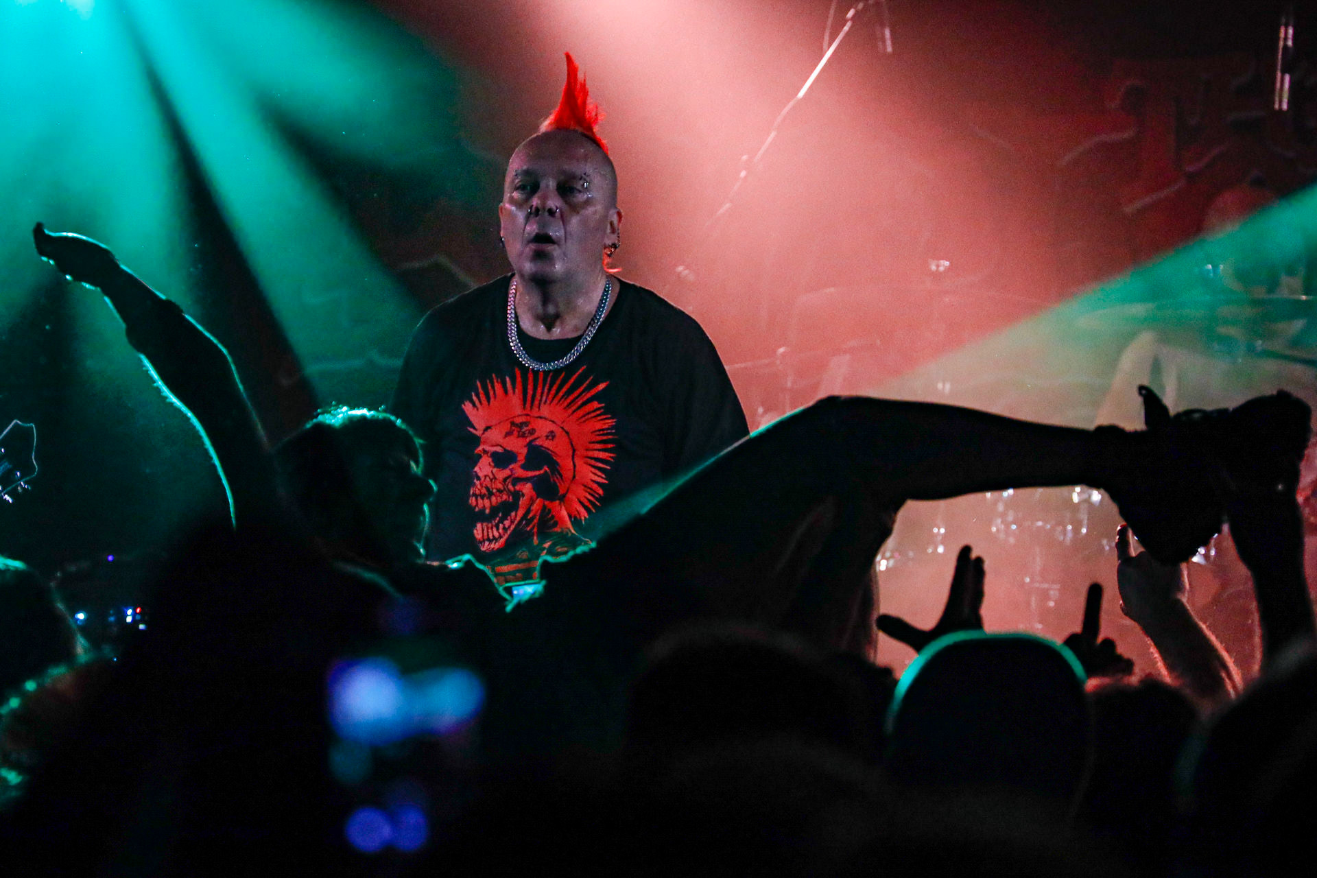 25.08.2022 The Exploited - legenda drugiej fali punk rocka na koncercie w warszawskiej Proximie.Weterani punk rock, hardcore punk, crossover thrash z Edynburga w składzie:Wattie Buchan – wokal, Irish Rob – bas,Willie Buchan – perkusja,Robbie Steedo Davidson - gitara,Produkcja: Noise Annoys Booking Agency and Records, Boredom Booking. fot. Andrzej Wasilkiewicz/Reporter