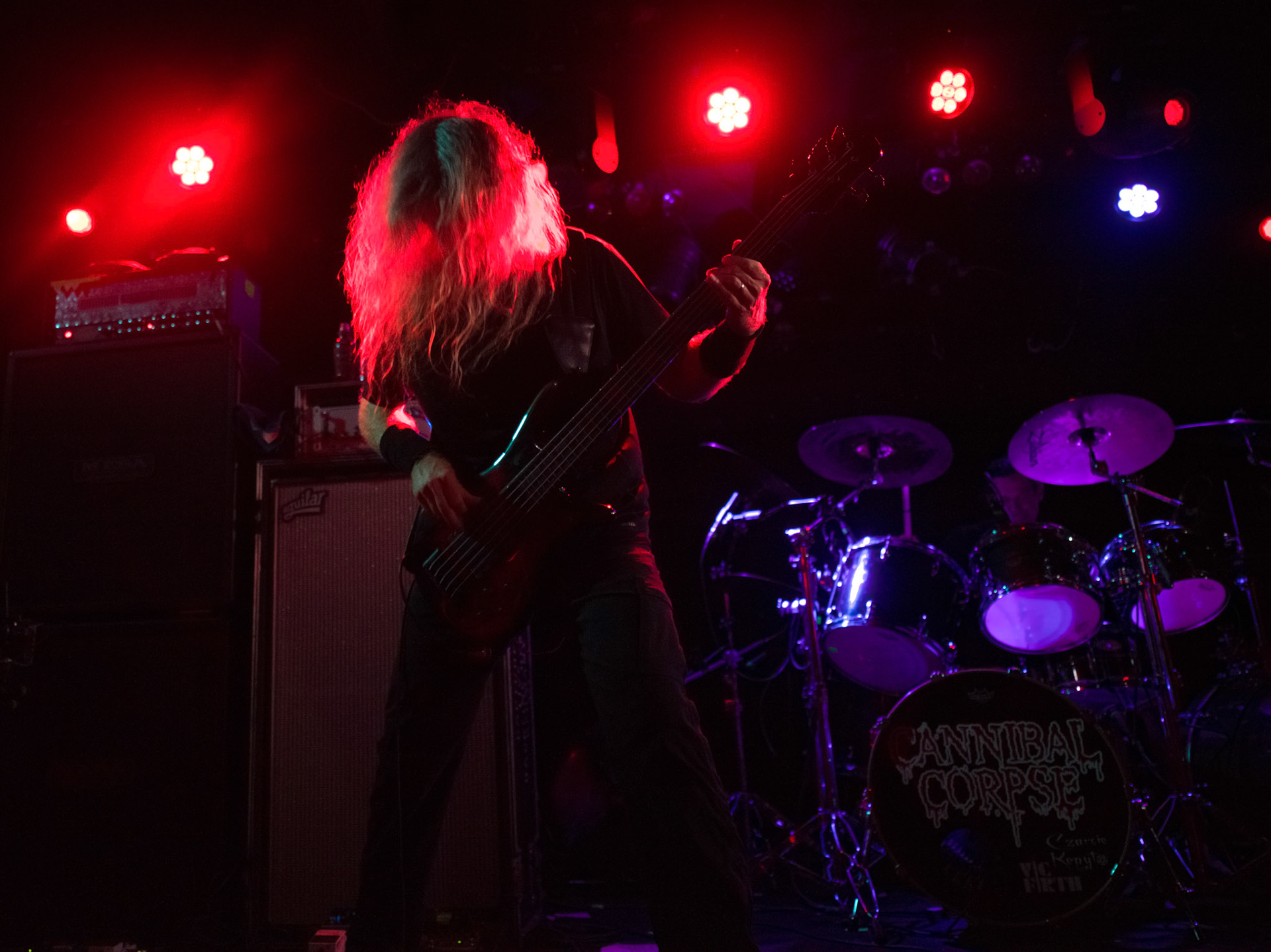 23.07.2018r. Cannibal Corpse koncert promujacy Red Before Black, Warszawa Proxima, George "Corpsegrinder" Fisher wokal
Pat O'Brien git.
Paul Mazurkiewicz perkusja
Rob Barrett git
Alex Webster bass, knockoutproduction, fot. Andrzej Wasilkiewicz/Reporter