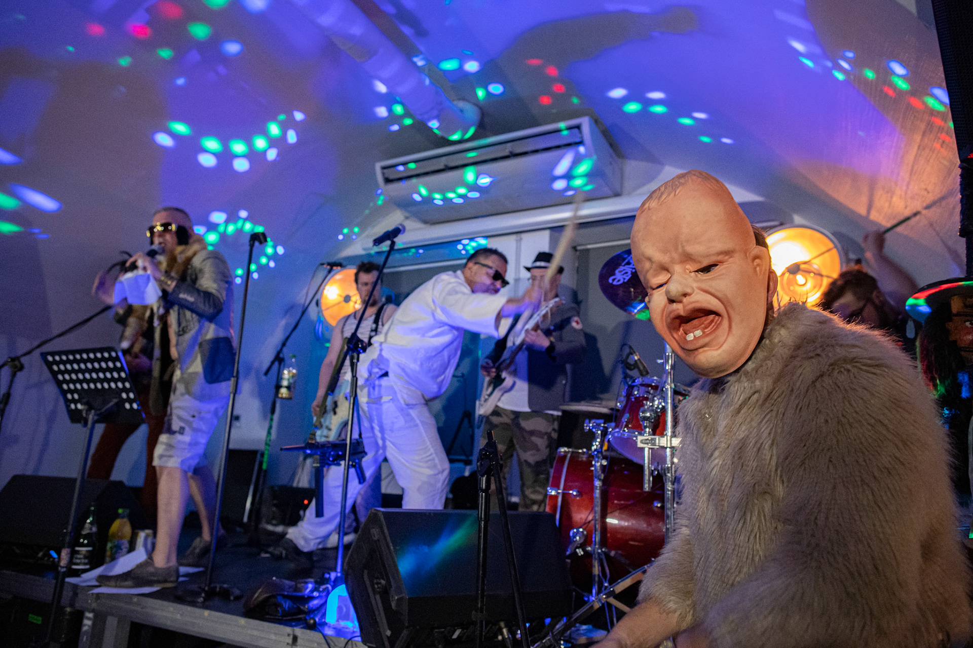 The Novorodkens, koncert w Warszawie, Dj Szneptuch – szczebiot czołowy, bas, chórki, sample, batuta i szpicrutaMagister Hitler – bas, wokaliza, chórki, gitara rytmiczna, najebkaDoktor PajHIVo – bębny, bongosy, gitara solowa, umiejętności wokalne, chórkiProfesor Gówniarz – lewizna wokalna, zwięzła i chóralna, wyprowadzanie ciosówProdziekan Pinglarz – uprawomocniony głos ścisły tudzież kantor, cytaty z brewiarzaInżynier Królewicz – gitara rytmiczna, solowa, przypowieści, świergoty i treleDocent Niedziwara – melodyka, chórki, kwilenia i jęki, odczynianie uroków, gusłaMrówka - perkusja,Hacrmistrz Gruczoł – walka z upośledzeniem, choreografia i obsługa gastronomiczna