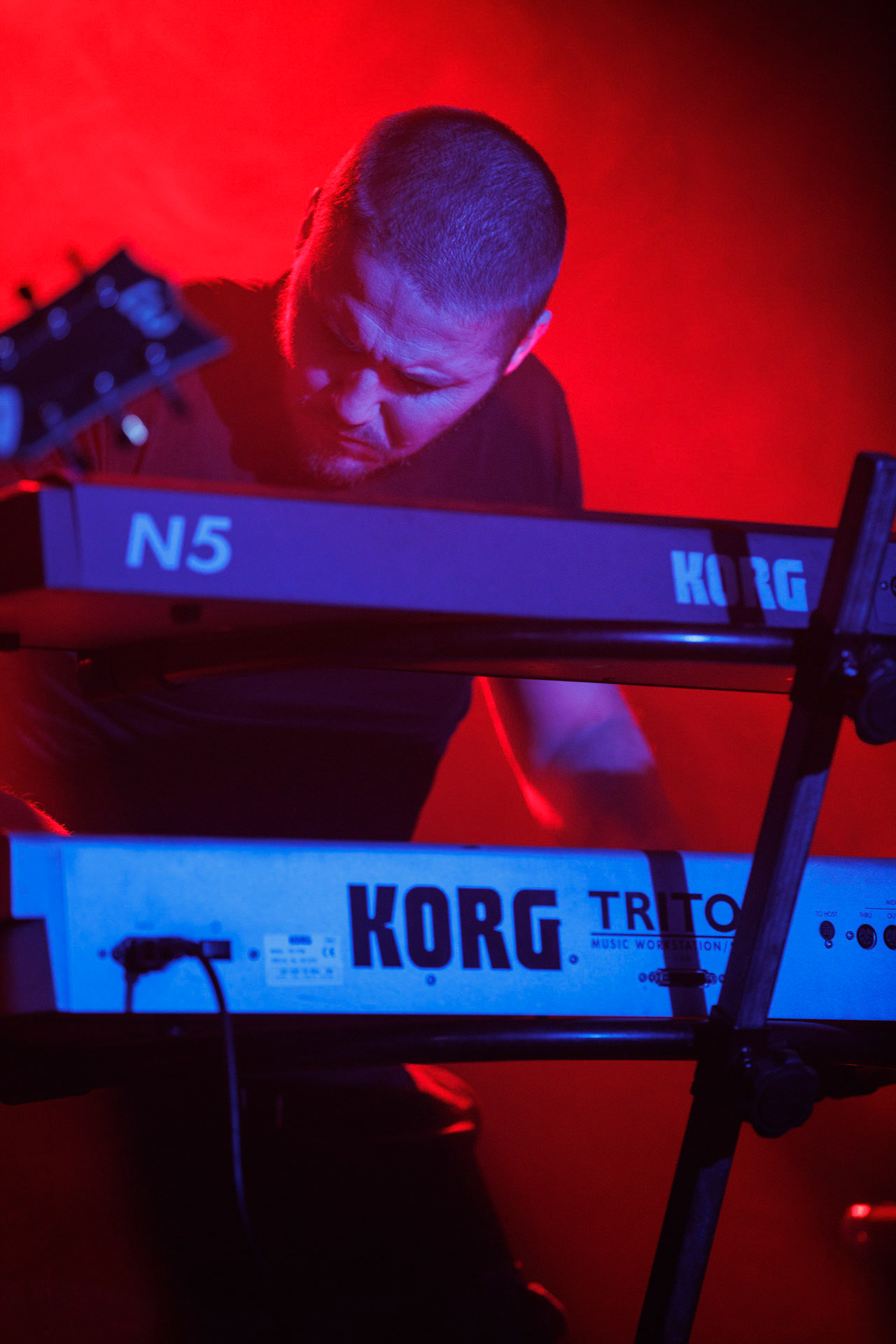 Painthing - death, doom metal.Koncert Czwarta Fala MMXXII klub VooDoo Warszawa.n/z Kuba Grobelny – guitar, vocal, n/z Bartłomiej Kaczor – guitar, n/z Darek Ojdana – keys, n/z Jan Rajkow-Krzywicki – bass,n/z Tomasz Śwital – drums,Fot. Andrzej Wasilkiewicz/kaziq.com