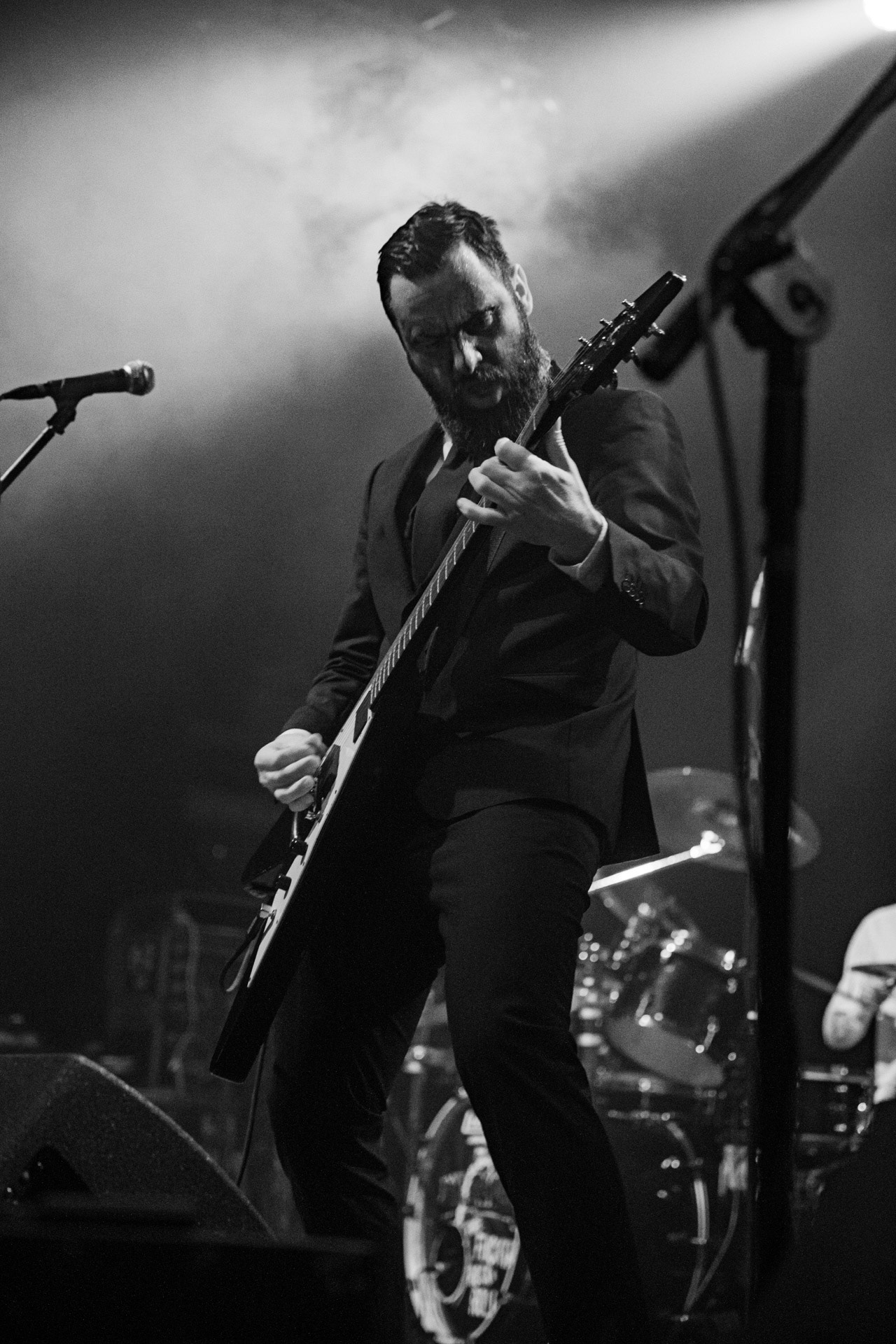 18.12.2021 Masturbator - Antysylwester Antyradia, 18 lat klubu Progresja,n/z Vithor/ growl-git, n/z Raefoth/bas, n/z Czaha/beki, n/z Mayhem/git,metal, blackmetal, thrashmetal, satanic old skull metal, fot. Andrzej Wasilkiewicz/Reporter