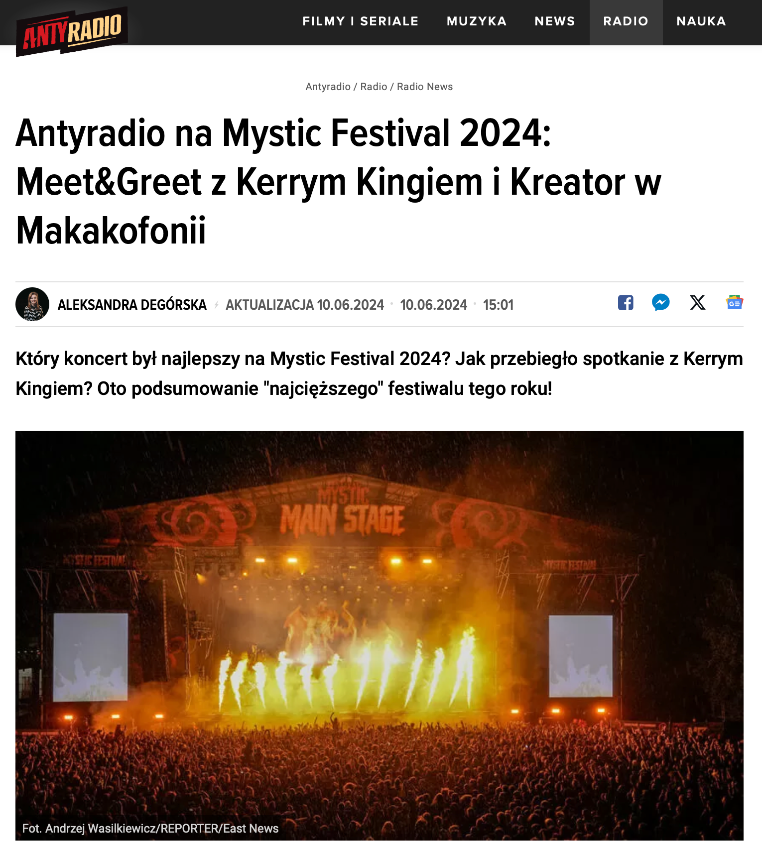 Antyradio na Mystic Festival 2024: Meet&Greet z Kerrym Kingiem i Kreator w Makakofonii