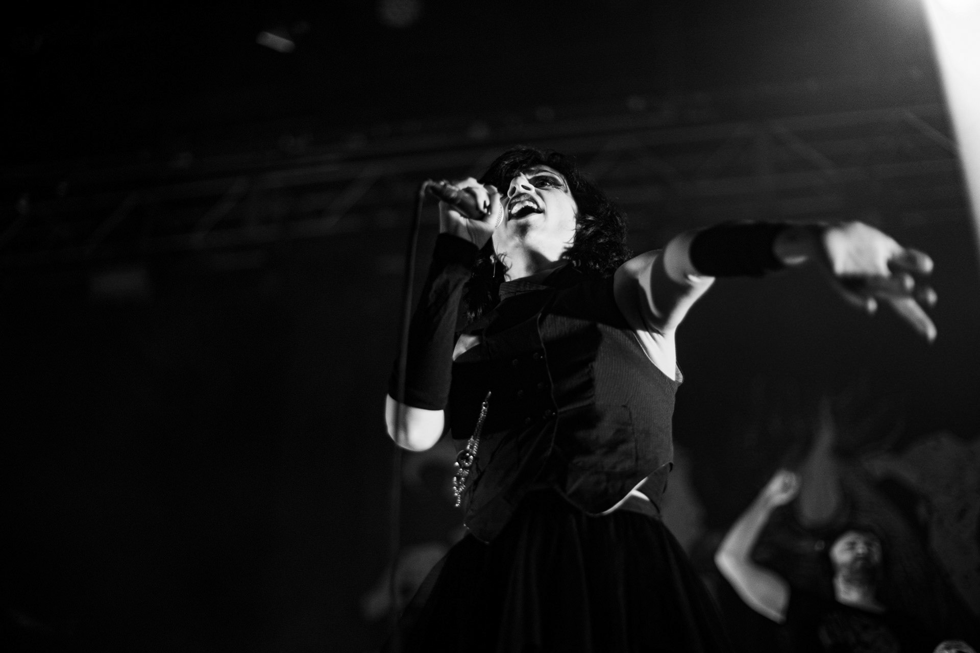 29.04.2022 Igorrr - Warszawski koncert francuskiego zespołu Gautier Serre inspirowany muzyka klasyczna, trip hopem, hip-hopem, death i black metalem, djentem, industrialem, czy tradycyjna muzyka.n/z Aphrodite Patoulidou – soprano vocals, Produkcja Knock Out Productions, klub Progresja.Wytwornia Metal Blade,fot. Andrzej Wasilkiewicz/Reporter