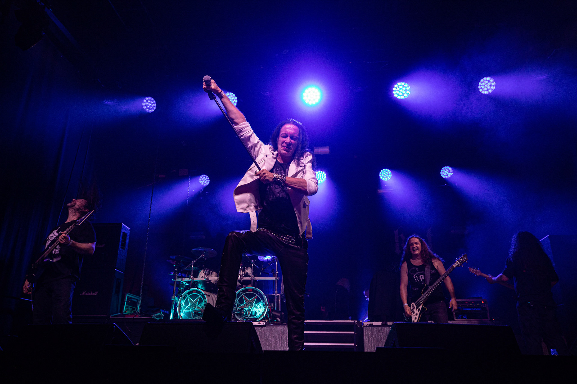 12.09.2021 - KAT i Roman Kostrzewski - koncert "Do zobaczenia w piekle" Wroclaw, Centrum Koncertowe A2.  Tomasz „Titus” Pukacki (Acid Drinkers) - wokal, fot. Andrzej kaziq Wasilkiewicz