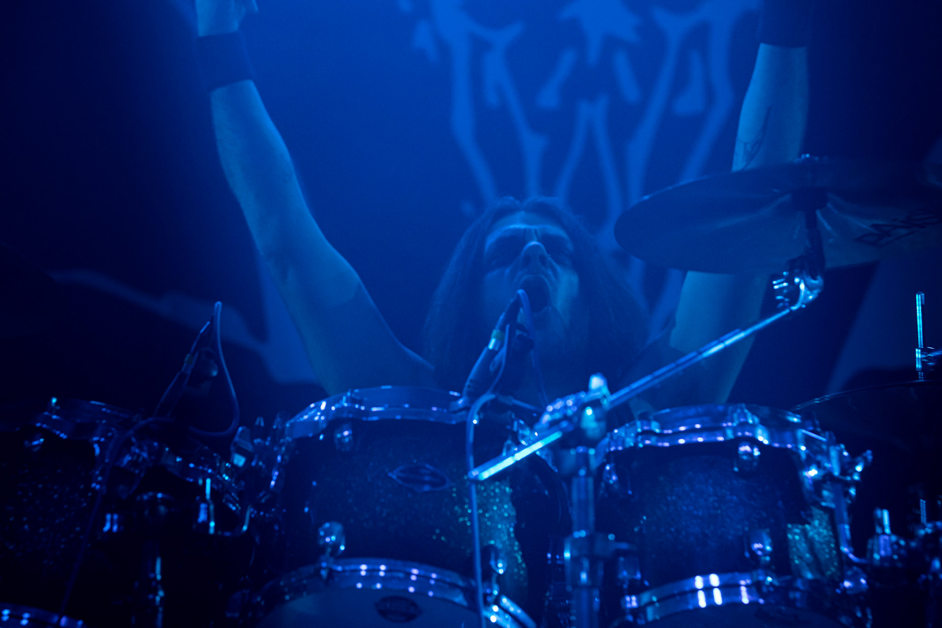 15.12.2019 koncert szwajcarów z Hellhammer: Triumph of Death, Merry Christless 2019, Warszawa Klub Progresja,
zespół Thomasa Gabriela Fishera, black metal, death metal, 
n/z Thomas Gabriel Fisher wokal gitara,
n/z Mia Wallace gitara basowa,
n/z Michael Zech gitara, wokal,
n/z Alessandro Commerio perkusja,
n/z Adam Nergal Darski wokal,
New Aeon Musick, Knock Out Productions
fot. Andrzej Wasilkiewicz/REPORTER