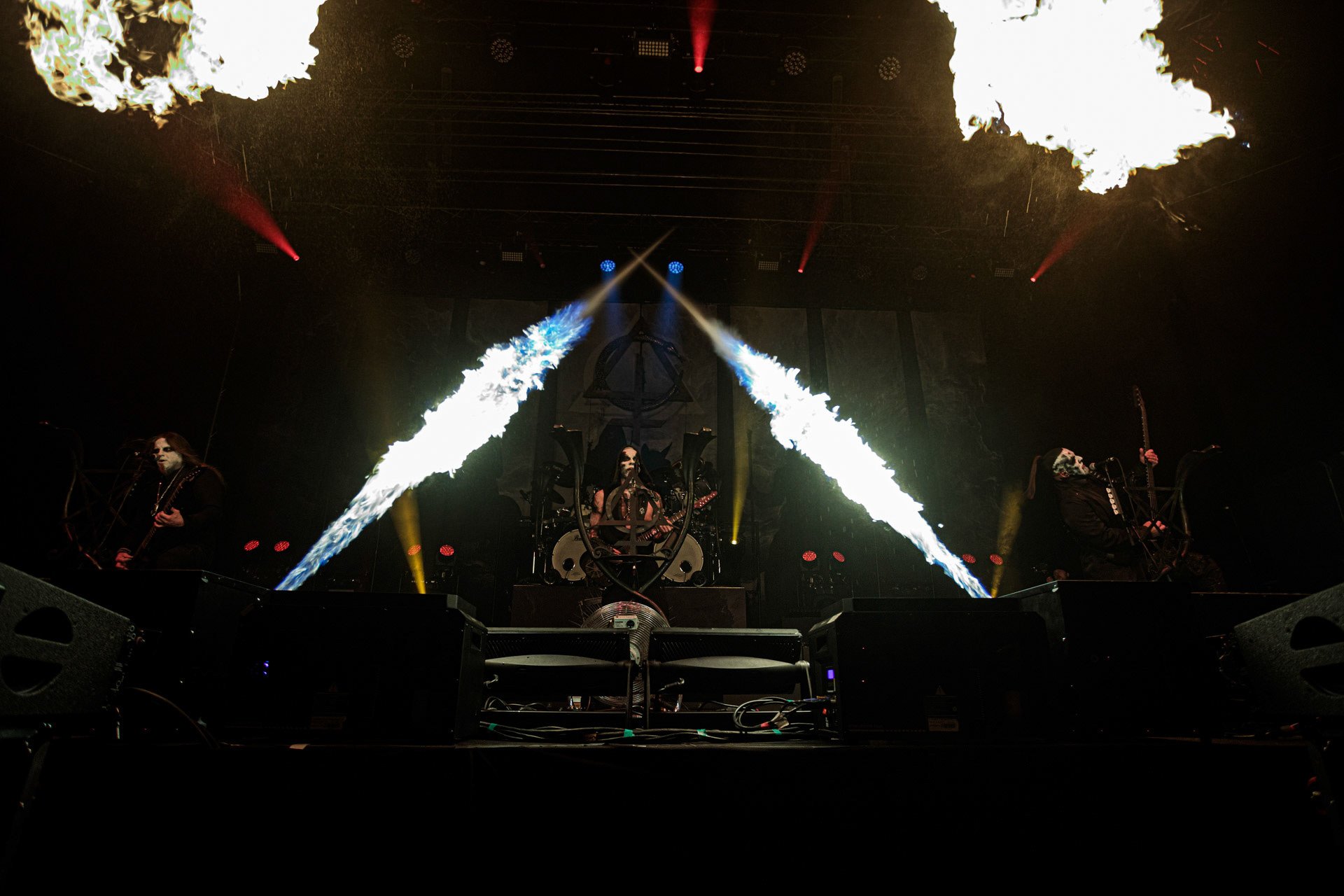 19.10.2022 BEHEMOTH - The European Siege 2022,Adam Nergal Darski - wokal, gitara,Zbigniew Inferno Prominski - perkusja,Tomasz Orion Wroblewski - bass,Patryk Seth Sztyber gitara,Spodek Katowice Poland,fot. Andrzej Wasilkiewicz/Reporter