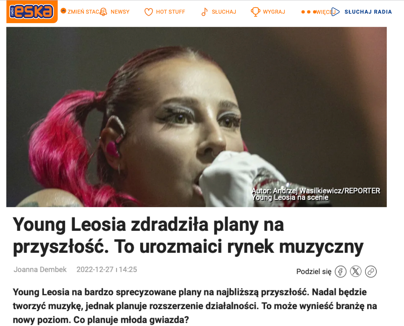 Young Leosia zdradziła plany na przyszłość. To urozmaici rynek muzyczny