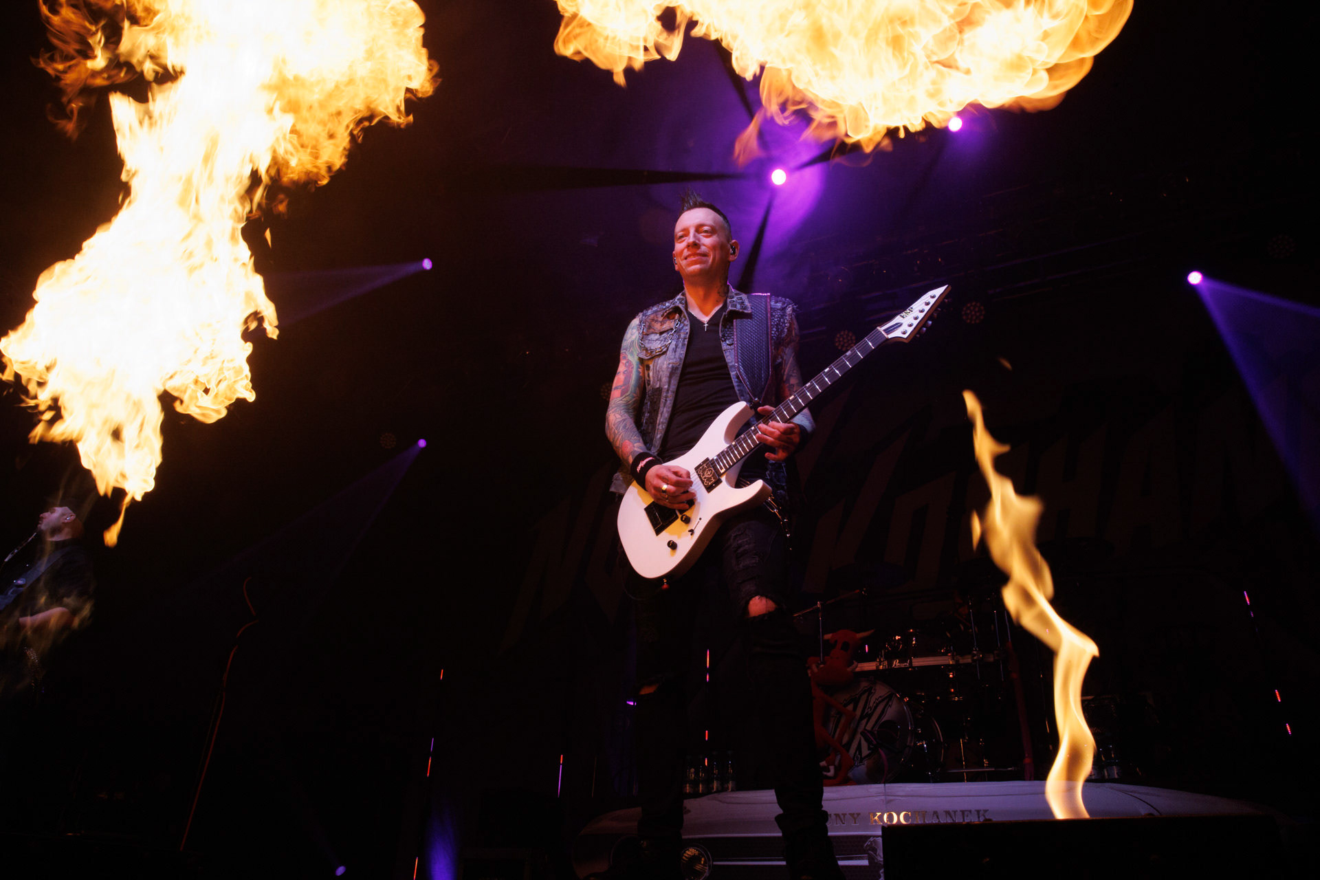 18.12.2021 Nocny Kochanek - Antysylwester Antyradia,18 lat klubu Progresja,Nocny Kochanek - koncert Warszawa,Progresja, Zdrajcy Metalu, klasyczny heavy metal, Alter Ego, Night Mistress.n/z Arkadiusz Majstrak – gitara, Fot. Andrzej Wasilkiewicz/Reporter