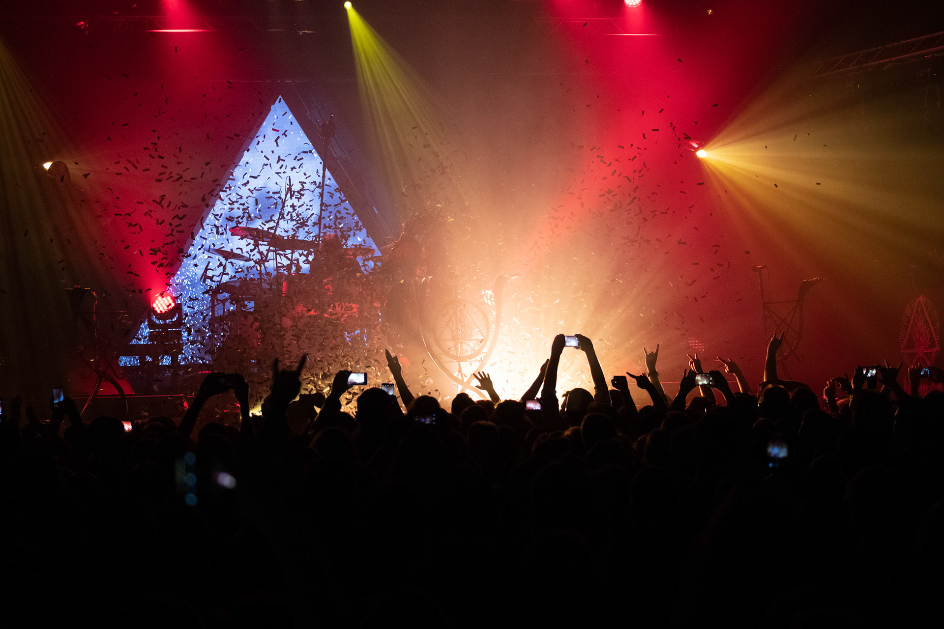 14.12.2018r. Behemoth koncert Merry Christless - Warszawa Progresja, Adam "Nergal" Darski – gitara, wokal prowadzący, 
Zbigniew "Inferno" Promiński – perkusja,
Tomasz "Orion" Wróblewski – gitara basowa, Patryk "Seth" Sztyber – gitara,  fot. Andrzej Wasilkiewicz/Reporter